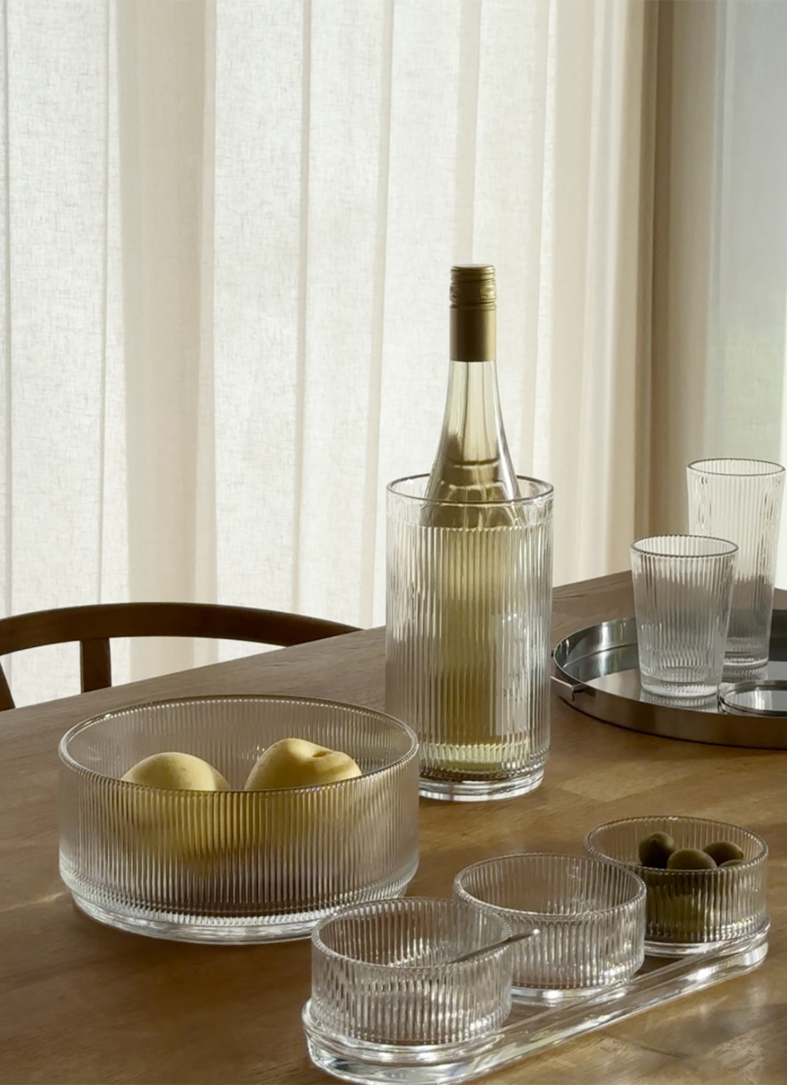Stelton Pilastro serveerschaal 21 cm - detail 4 transparant