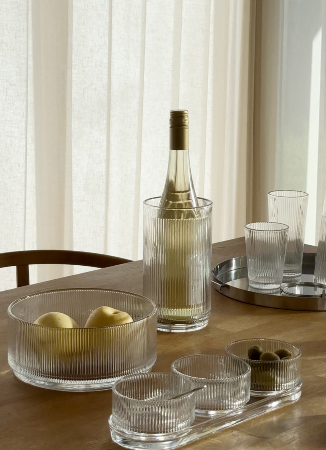 Stelton Pilastro tapas serviesset 4-delig - detail 5 transparant