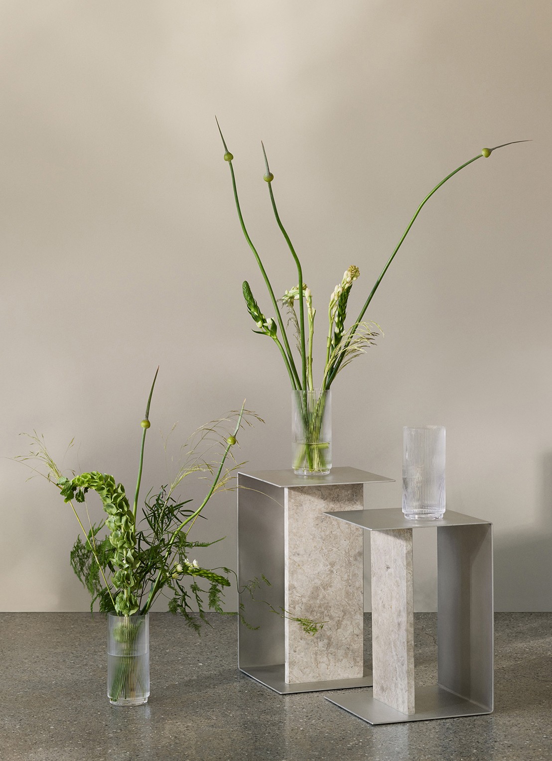 Stelton Pilastro vaas 21 cm - voorkant 2 transparant