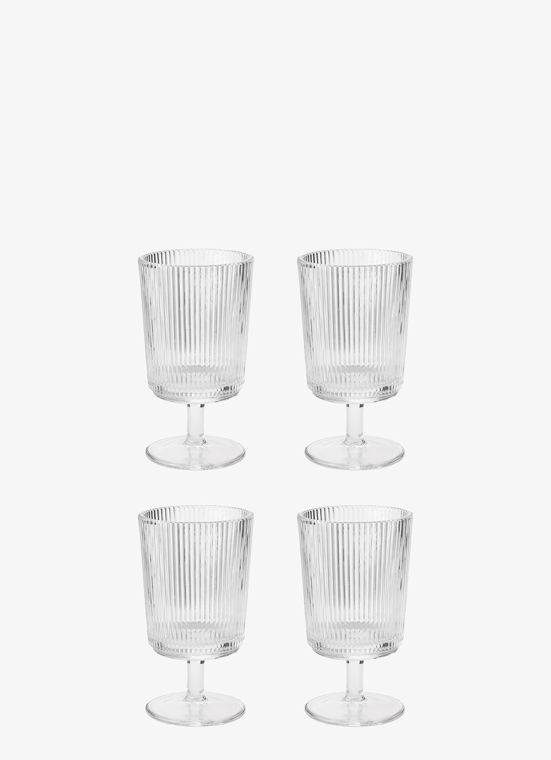 Stelton Pilastro witte wijnglas 18 cl set van 4 - voorkant 2 transparant