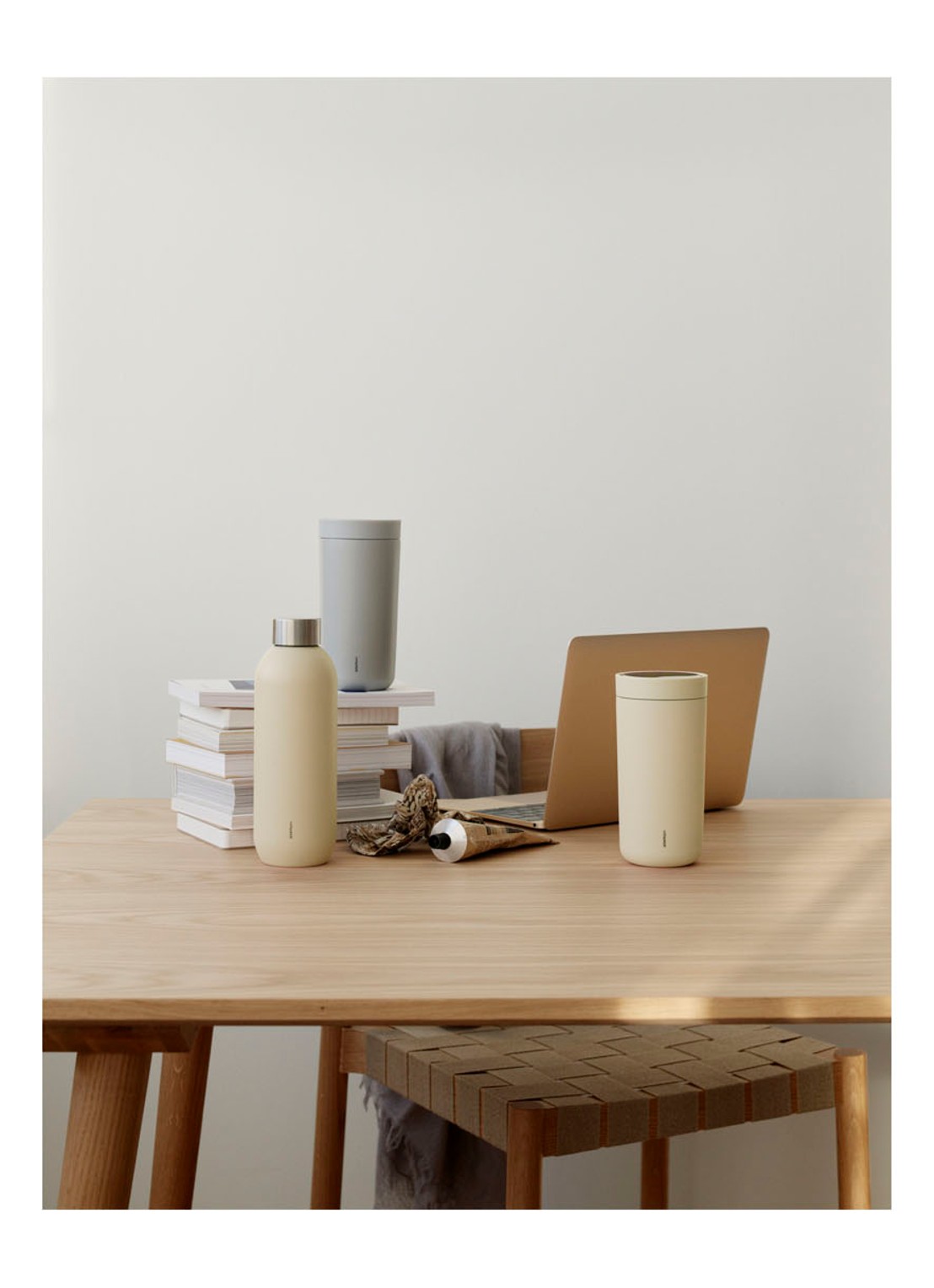Stelton To go click thermosbeker 40 cl - detail vanilliegeel