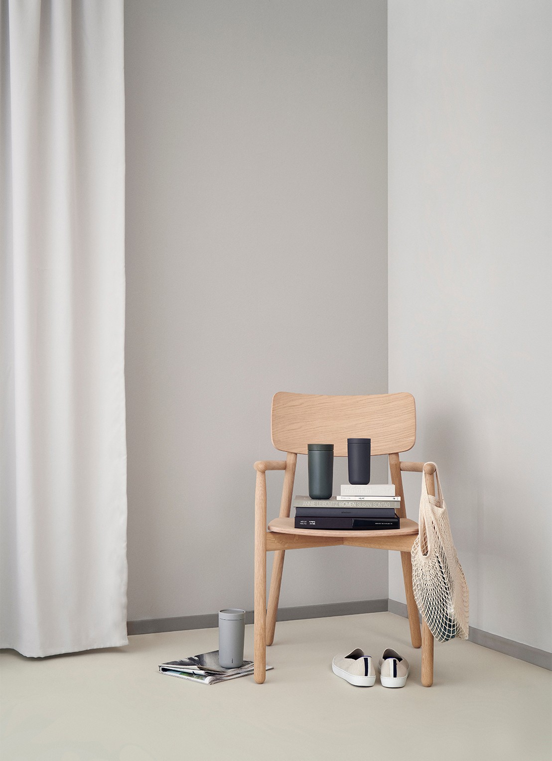 Stelton To Go Click thermosbeker 40 cl - achterkant 3 donkergroen