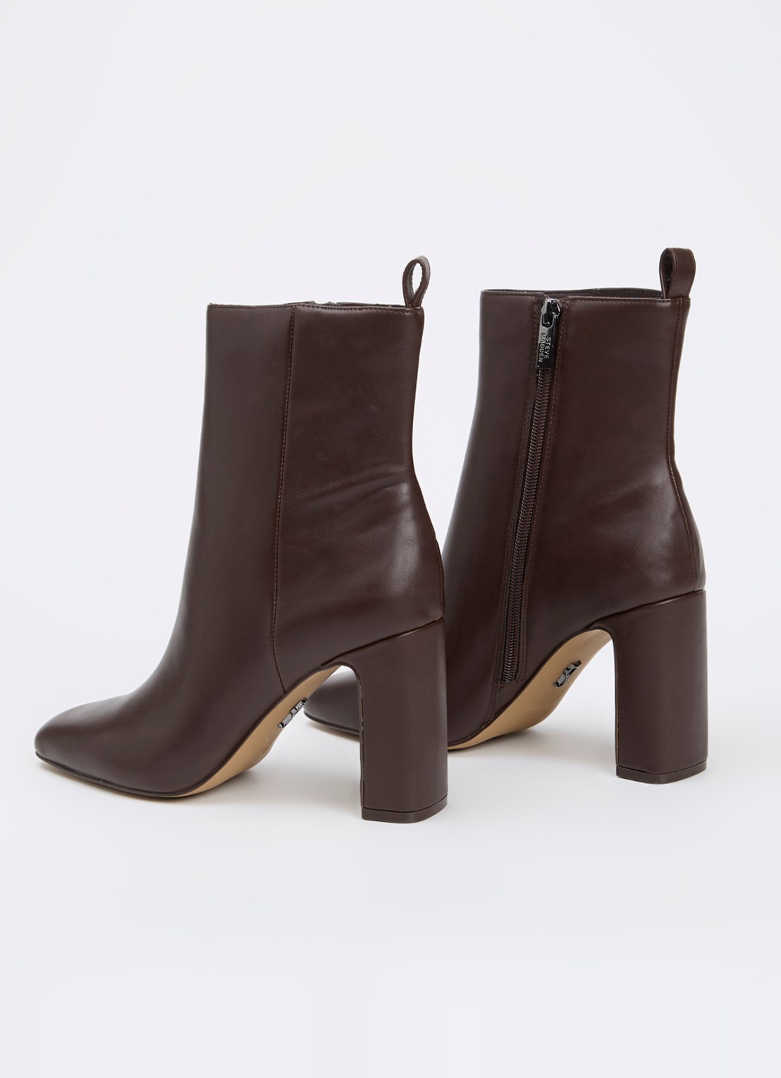 Steve Madden Adelisa enkellaarsje - achterkant 5 donkerbruin