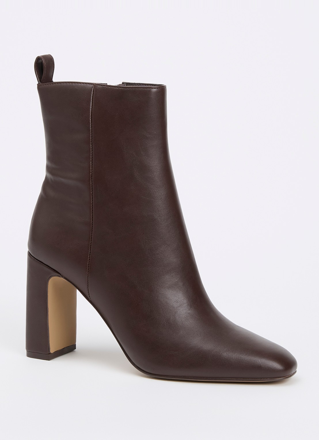 Steve Madden Adelisa enkellaarsje - voorkant donkerbruin