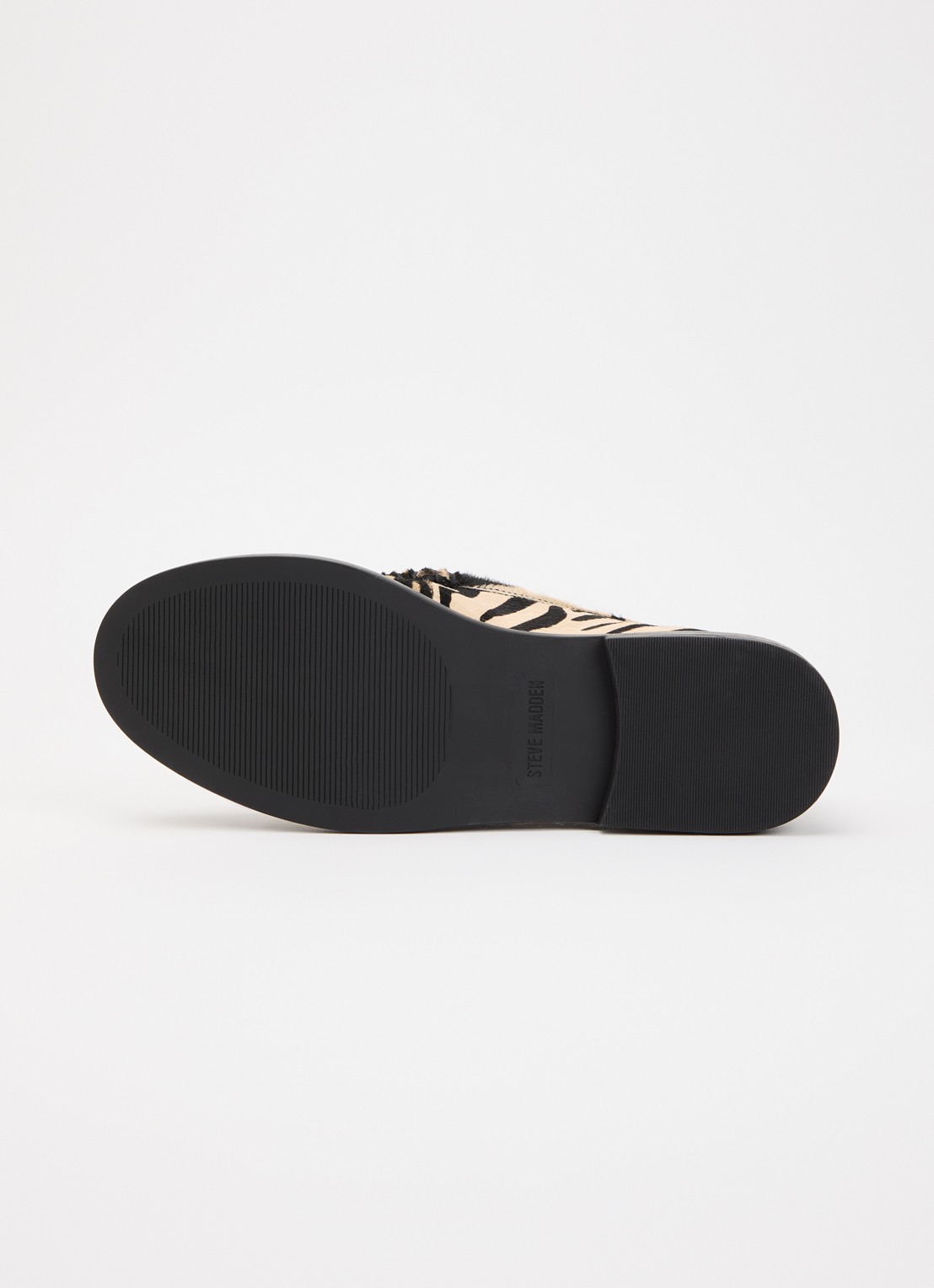 Steve Madden Adison-A loafer van leer met zebraprint - detail 3 creme