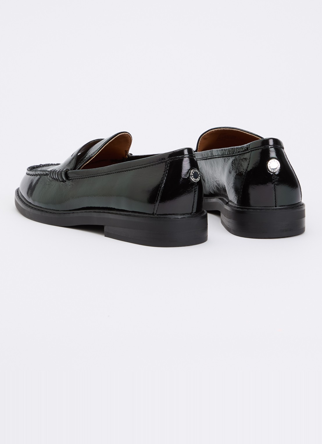 Steve Madden Adison loafer van suède met panterprint - achterkant 5 zwart