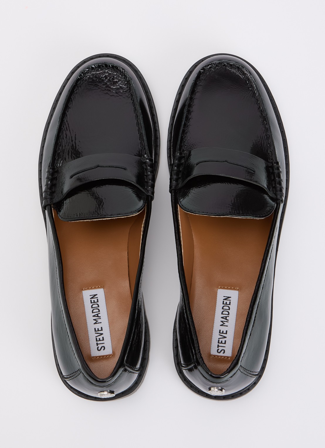 Steve Madden Adison loafer van suède met panterprint - detail 2 zwart