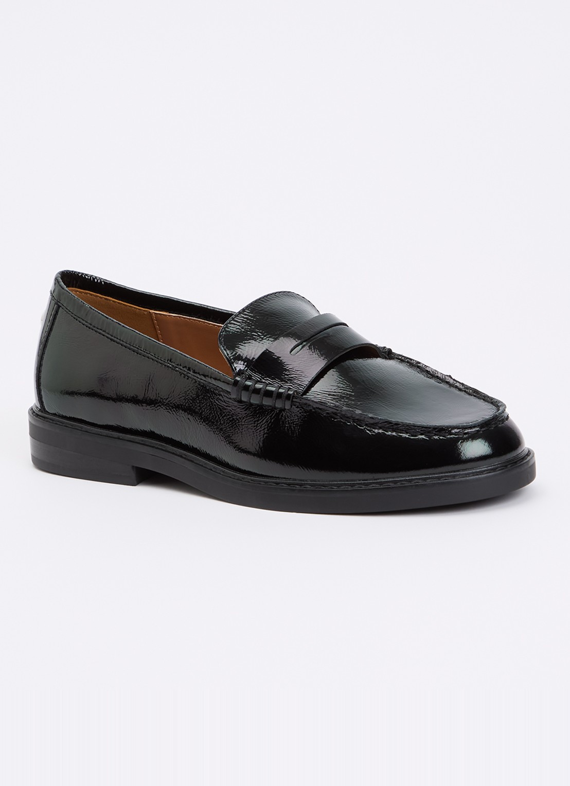 Steve Madden Adison loafer van suède met panterprint - voorkant 4 zwart