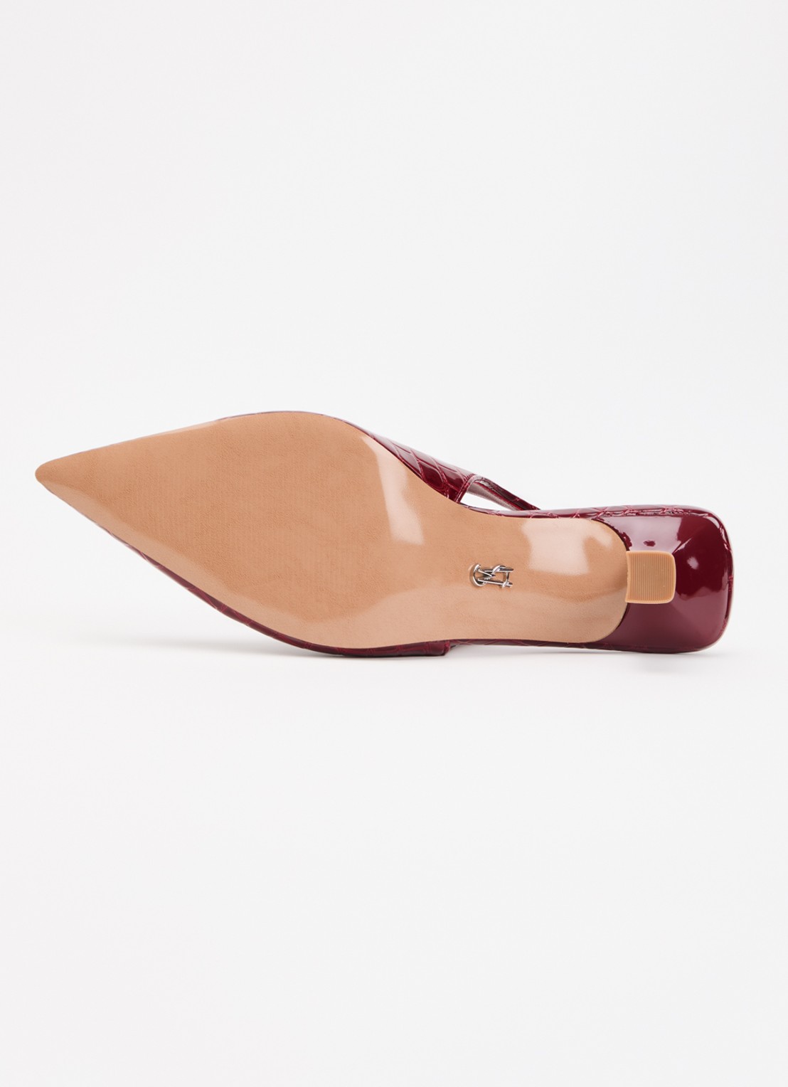 Steve Madden Alari slingback met crocostructuur  - detail 3 bordeauxrood