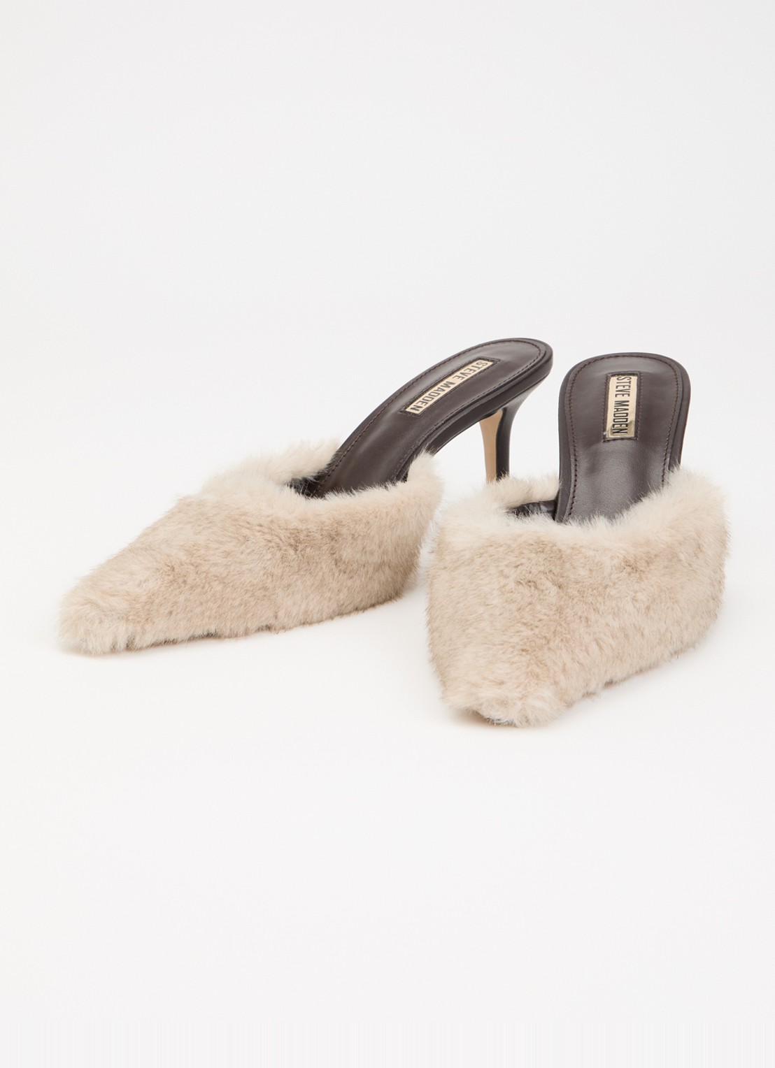 Steve Madden Alexi-F muiltje van imitatiebont - detail 3 grijs