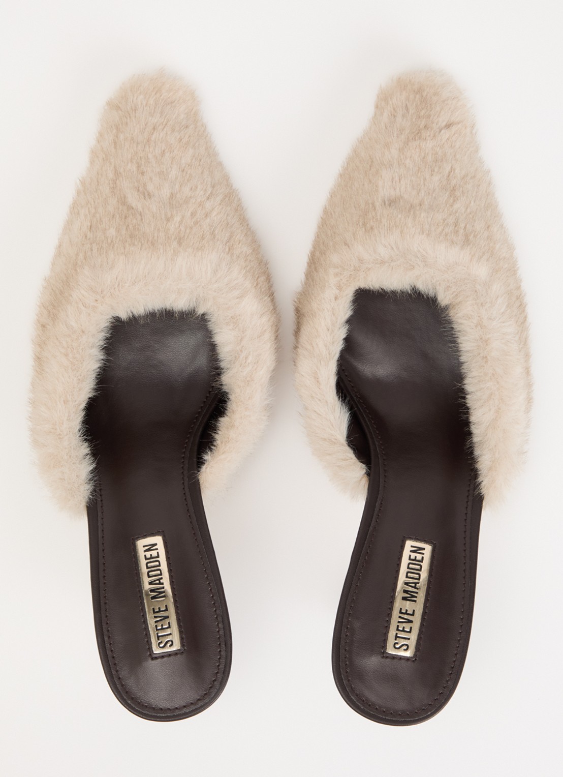Steve Madden Alexi-F muiltje van imitatiebont - detail 4 grijs
