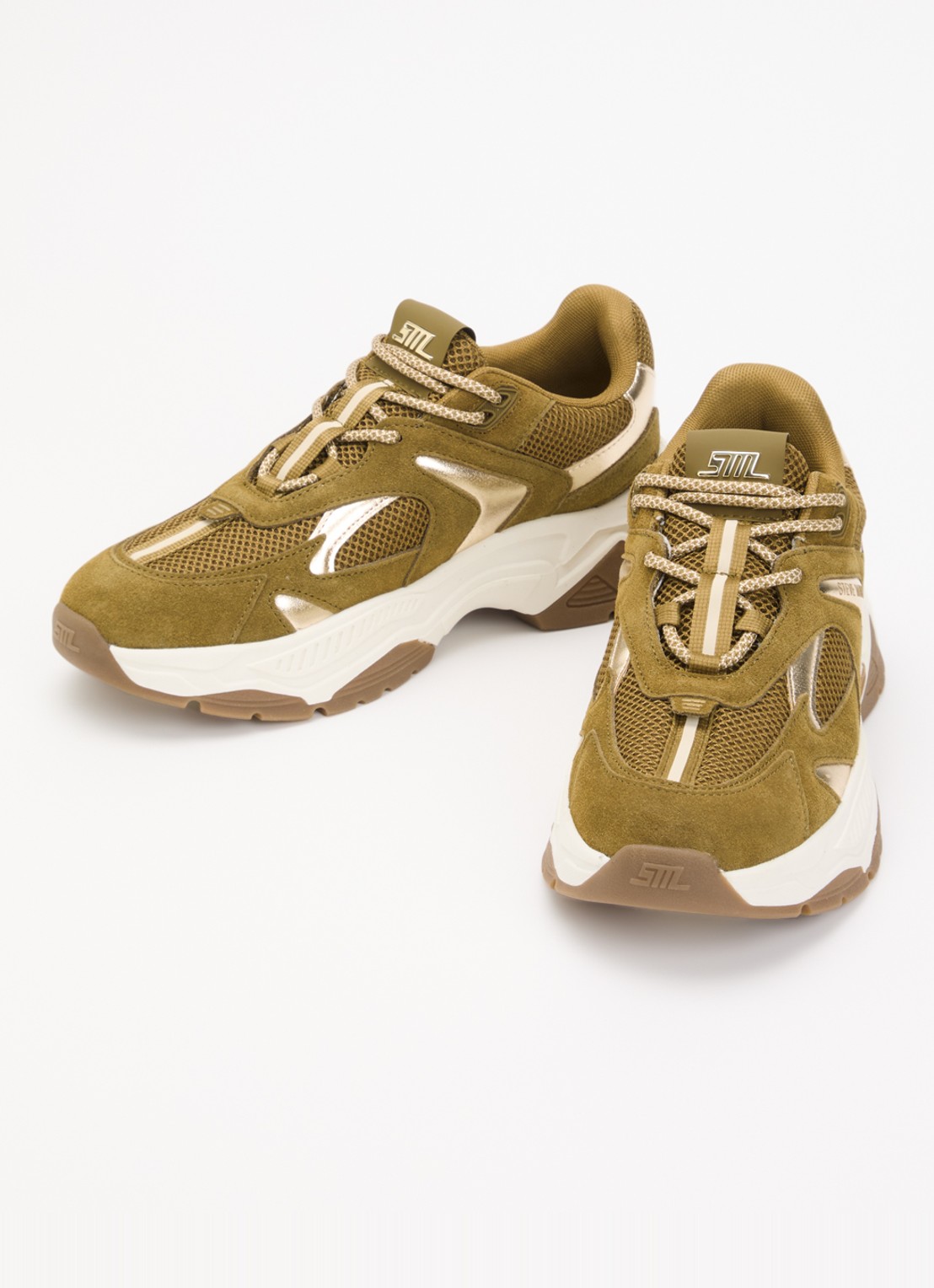 Steve Madden Ample sneaker met suède details - detail 2 khaki