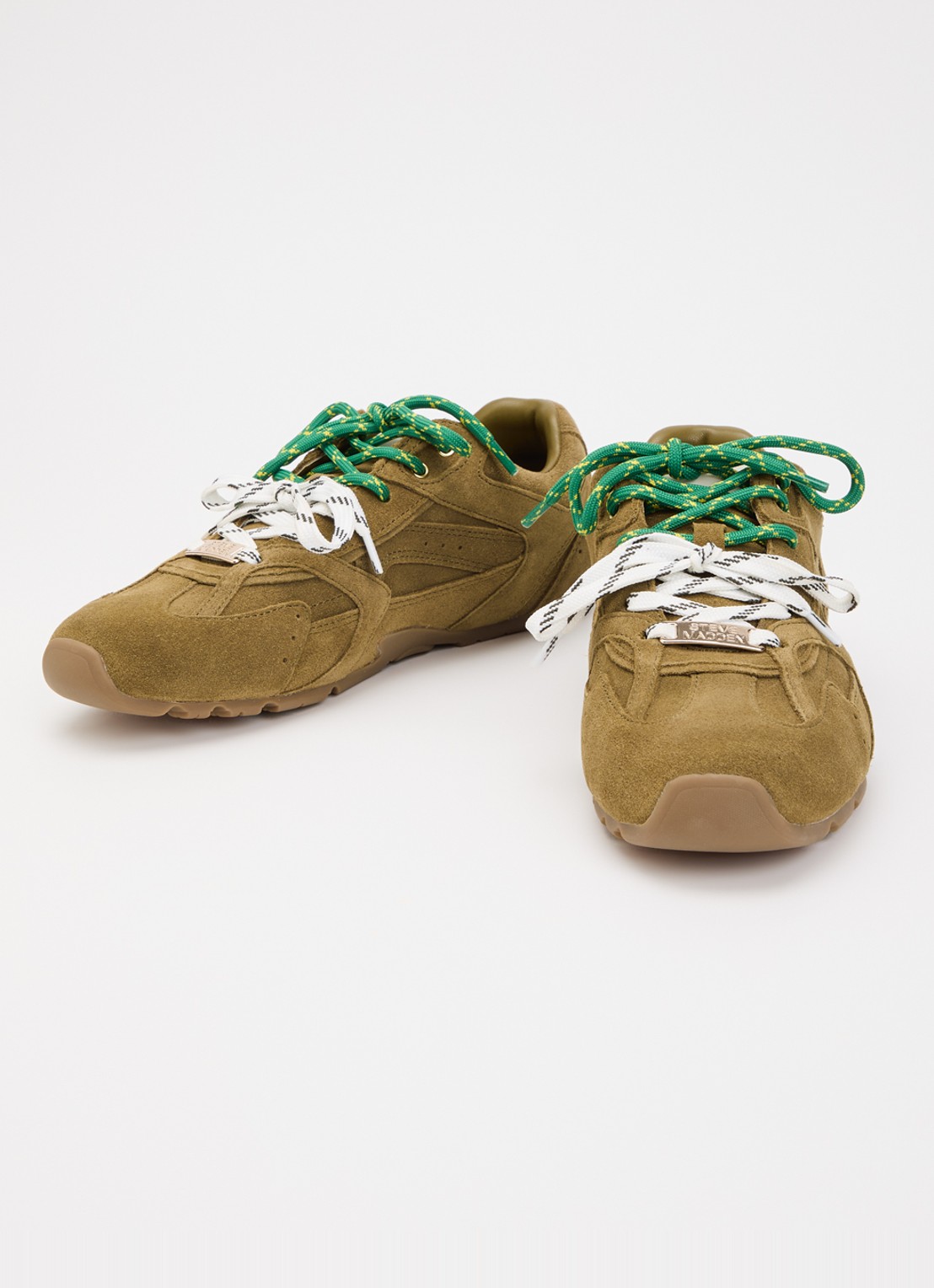 Steve Madden Asiel sneaker van suède - detail khaki