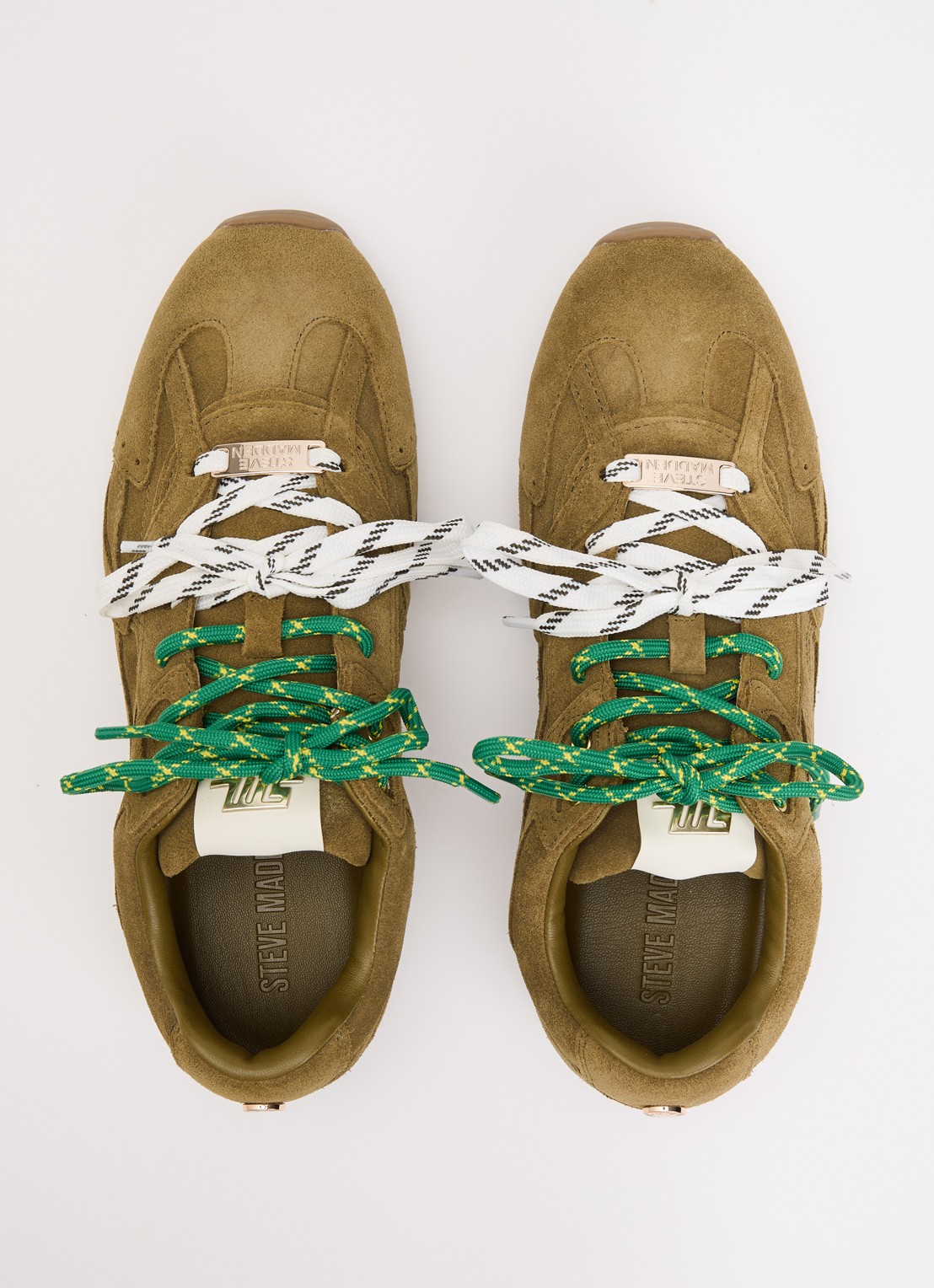 Steve Madden Asiel sneaker van suède - detail 2 khaki