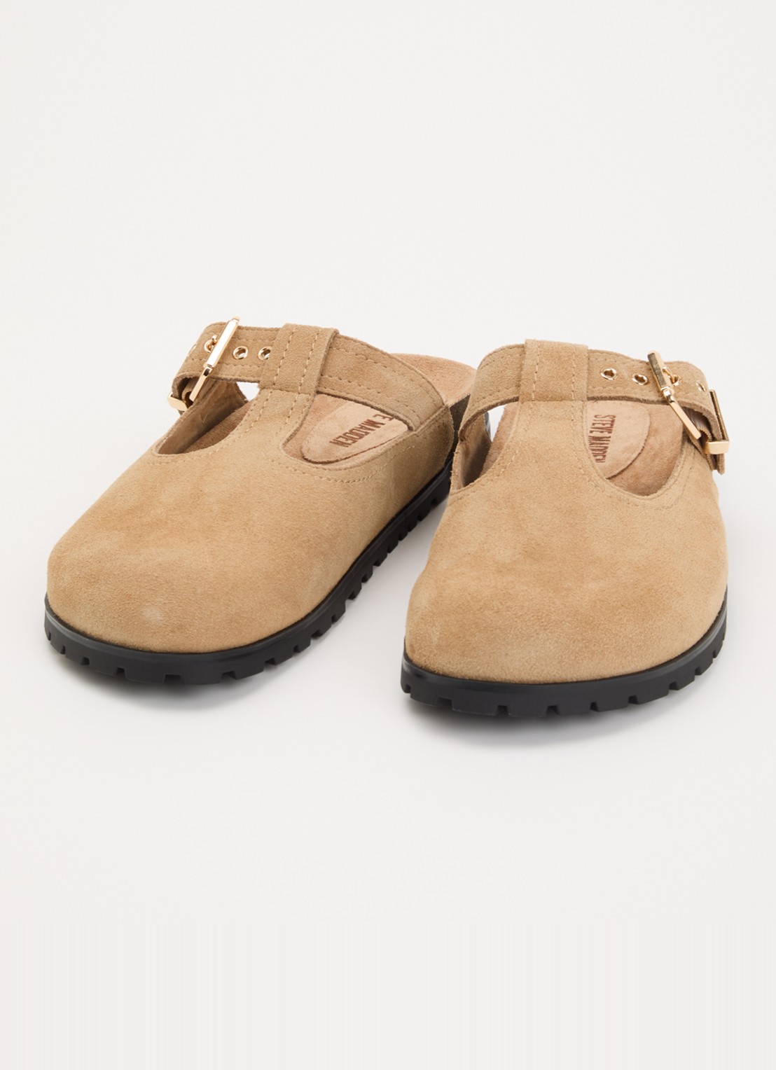 Steve Madden Atticus muiltje van suède - detail beige