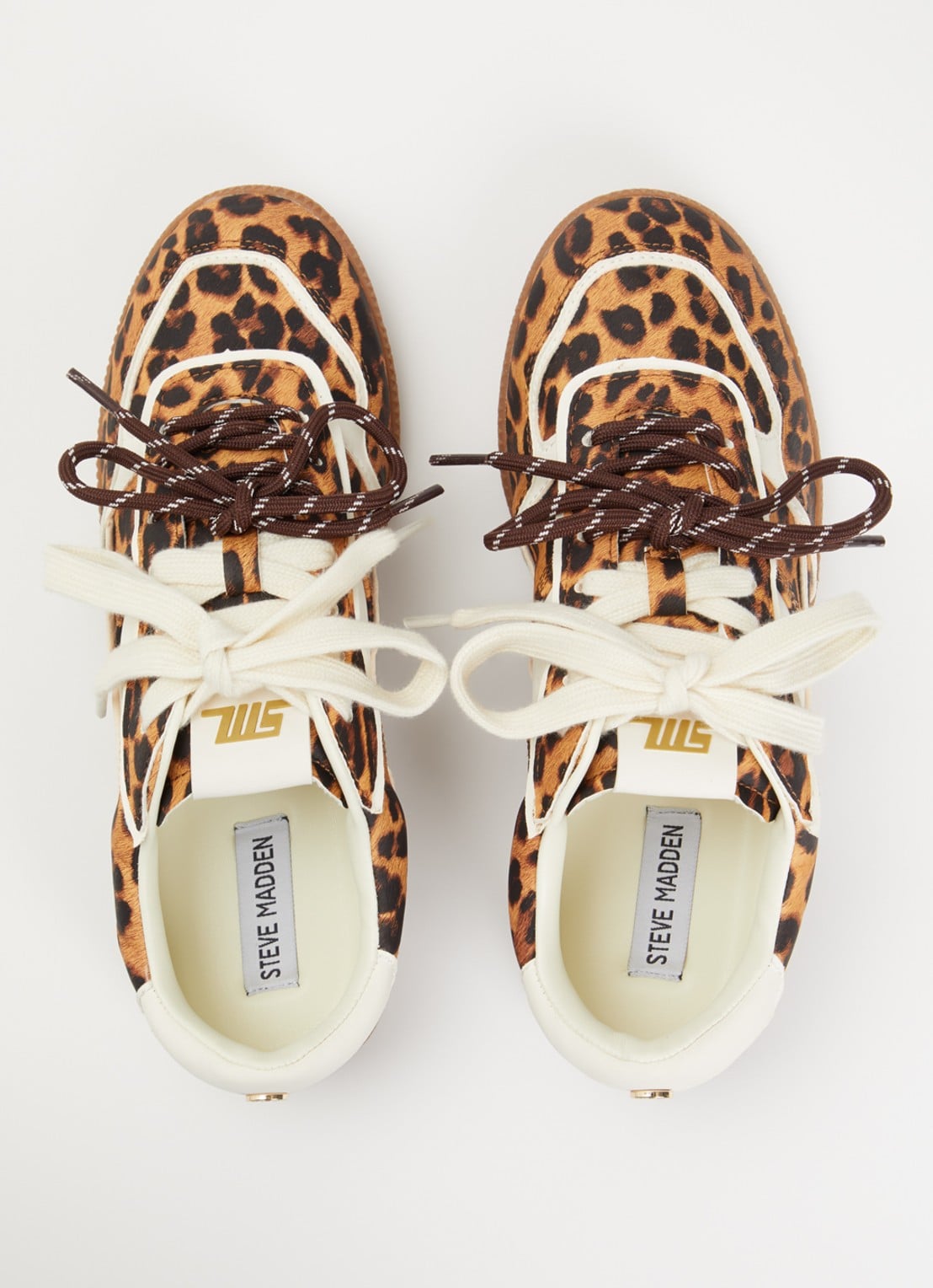 Steve Madden Augustine sneaker met panterprint - detail 3 camel