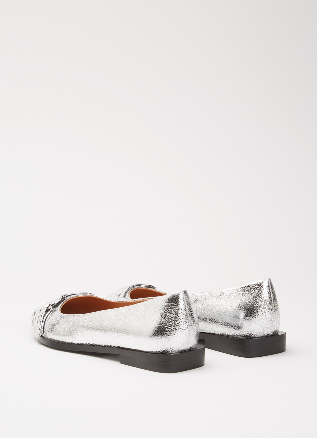 Steve Madden Ballerina met metallic finish - achterkant 5 zilver