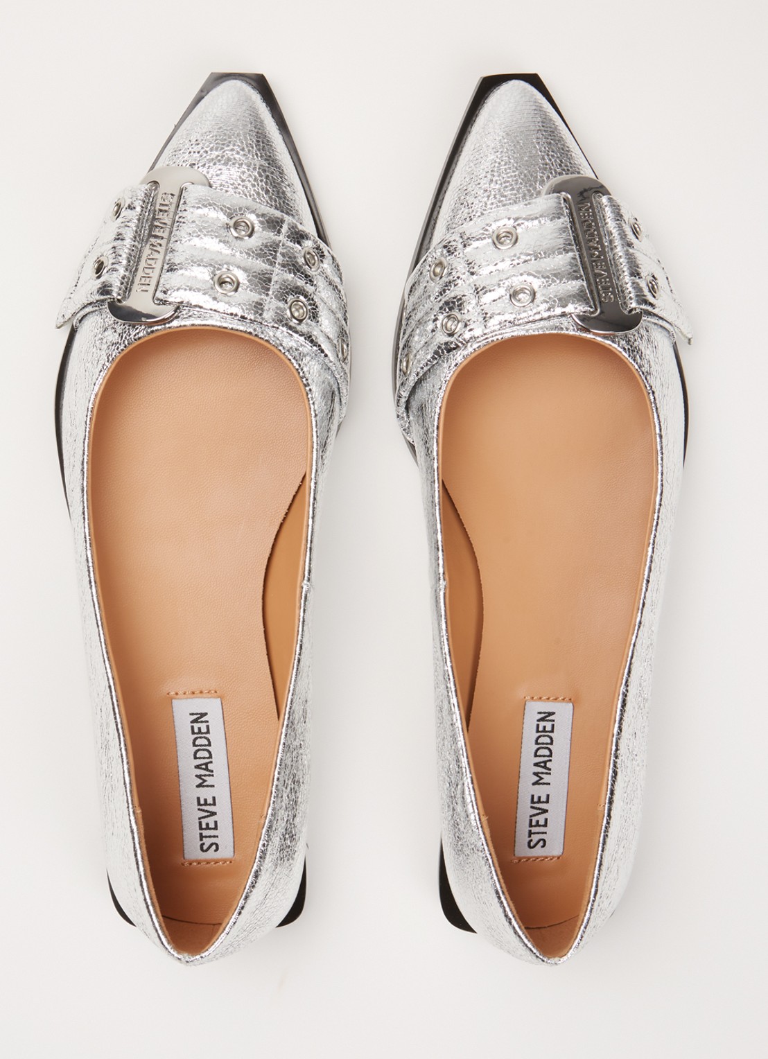 Steve Madden Ballerina met metallic finish - detail 2 zilver