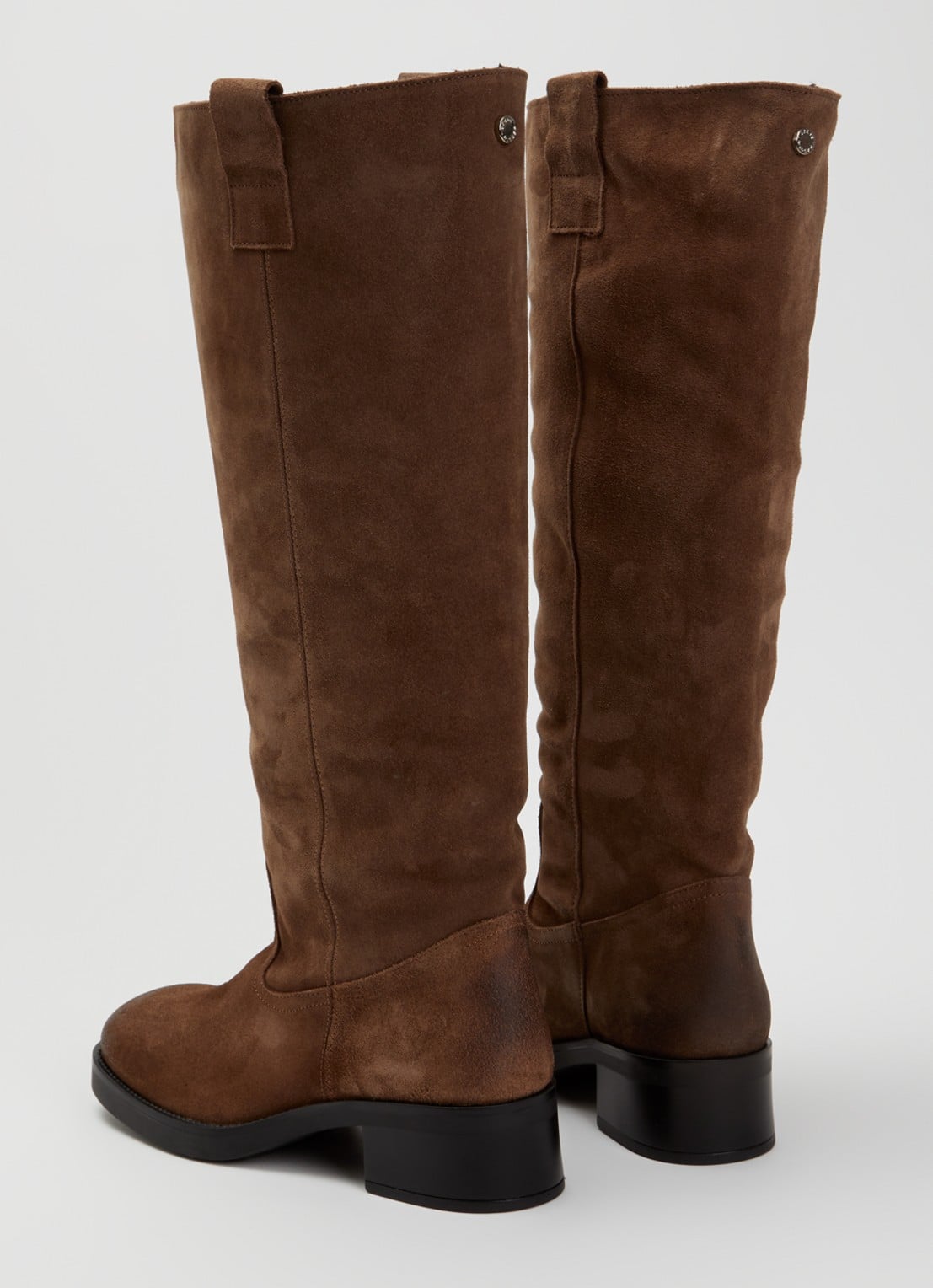 Steve Madden Banner laars van suède - achterkant 3 lichtbruin
