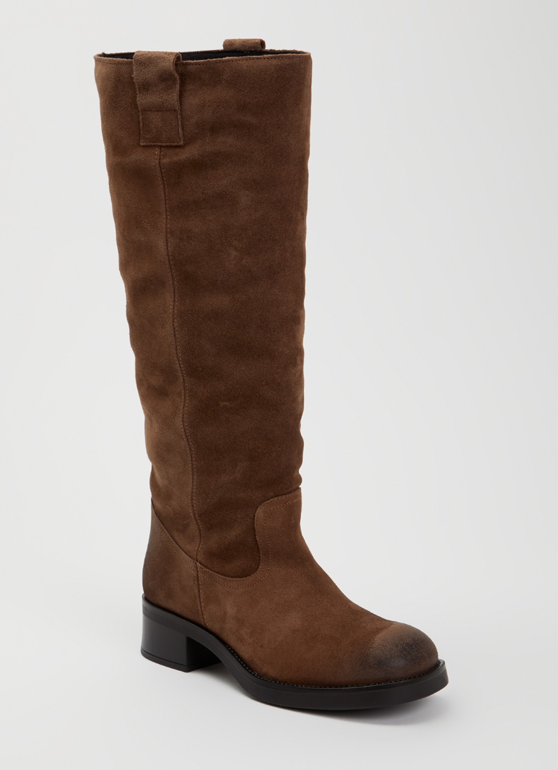 Steve Madden Banner laars van suède - voorkant lichtbruin