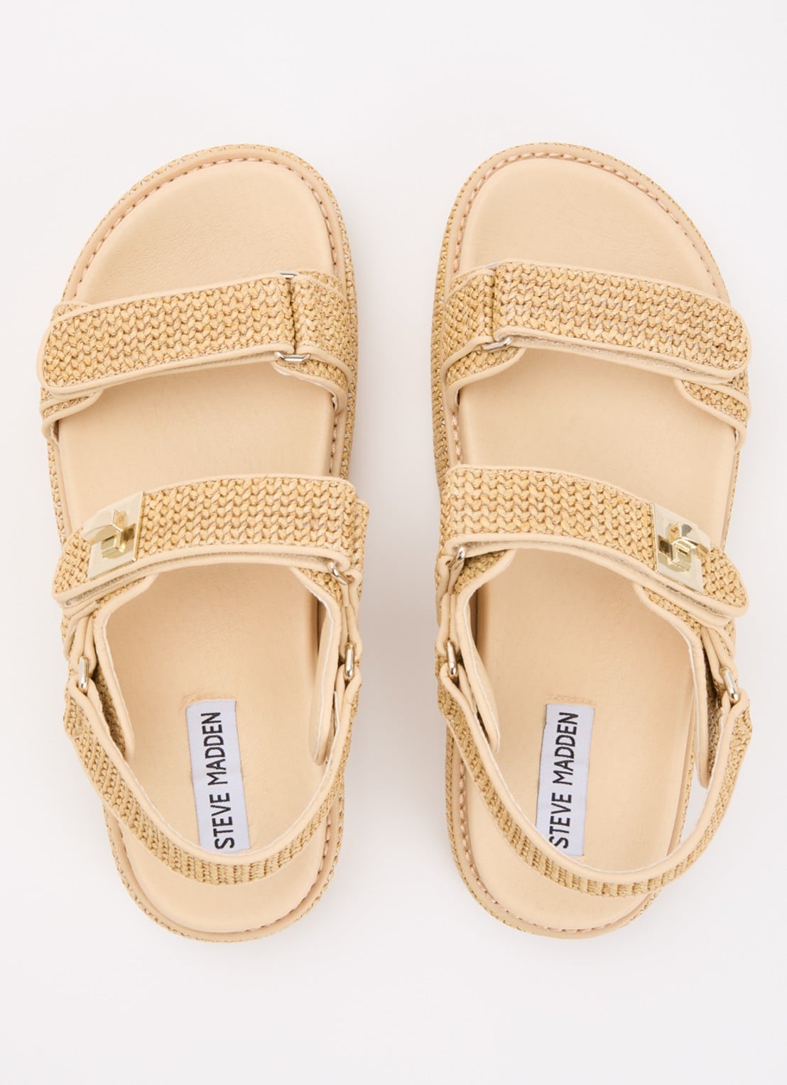 Steve Madden Bigmona sandaal van raffia - detail 2 beige