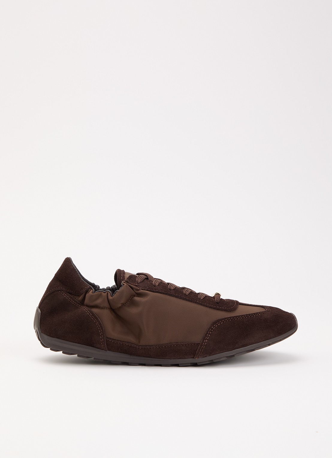 Steve Madden Bobby sneaker van suéde - voorkant 2 donkerbruin