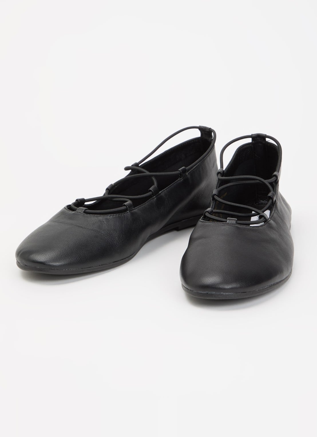 Steve Madden Bombshell ballerina van leer - detail 2 zwart