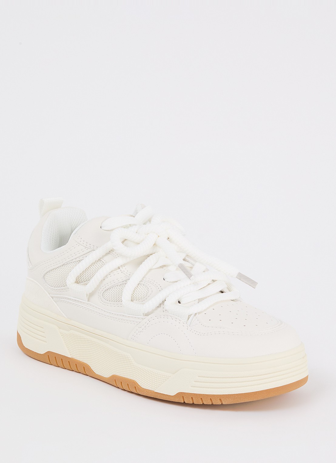 Steve Madden Boomer sneaker met logo - voorkant wit