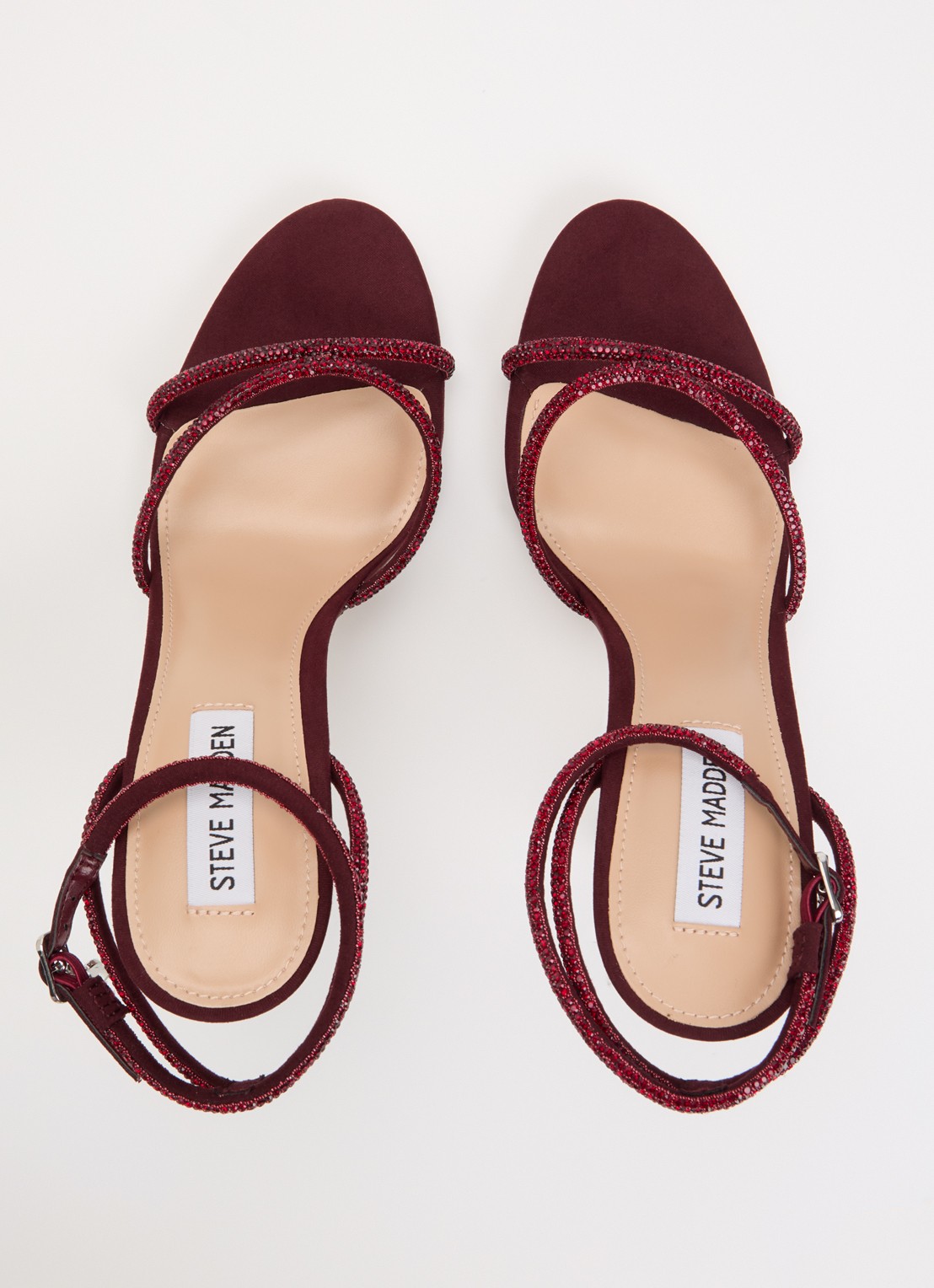 Steve Madden Bryanna sandalette met strass - detail 2 bordeauxrood