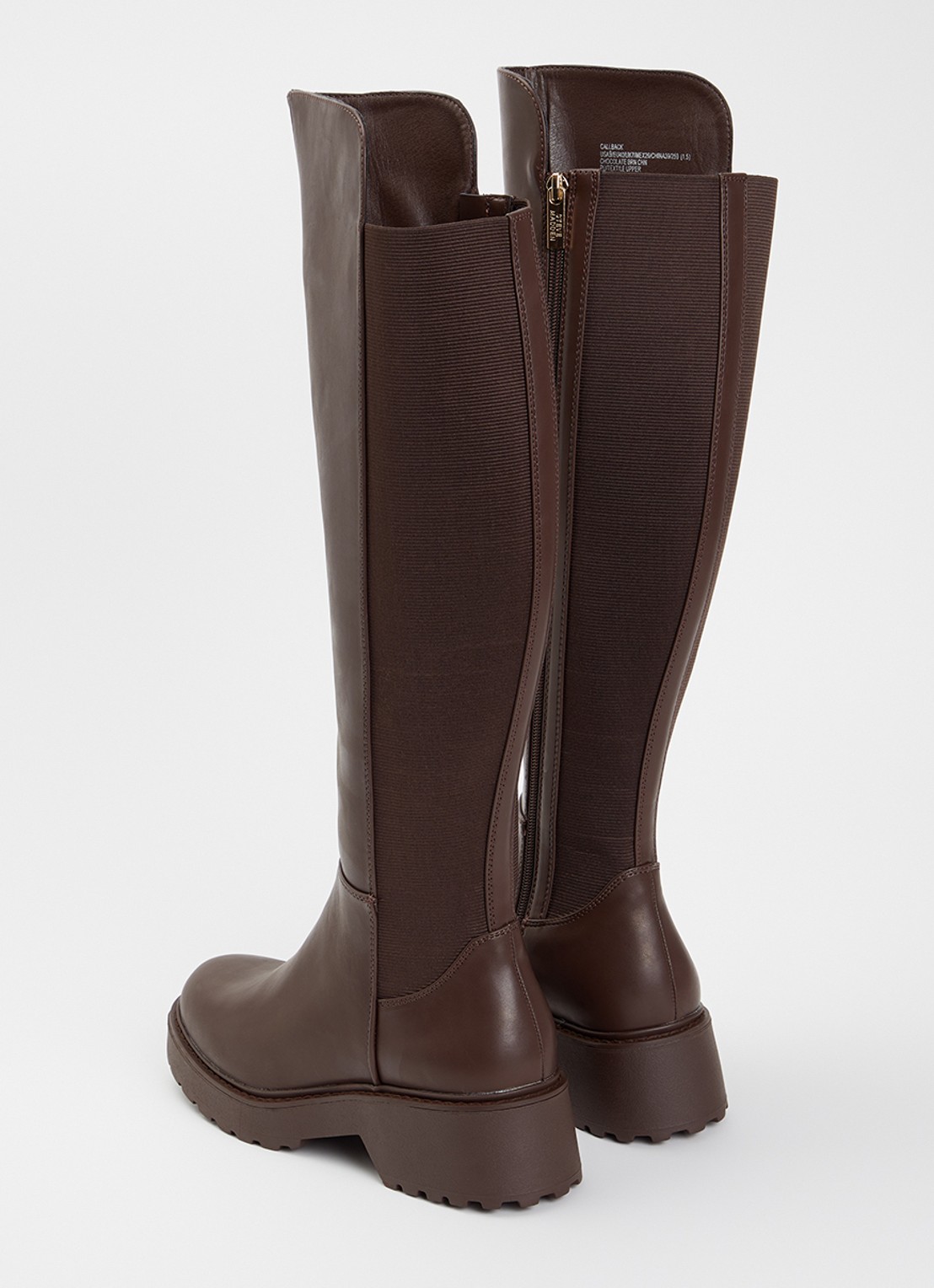 Steve Madden Callback laars - achterkant 4 chocoladebruin