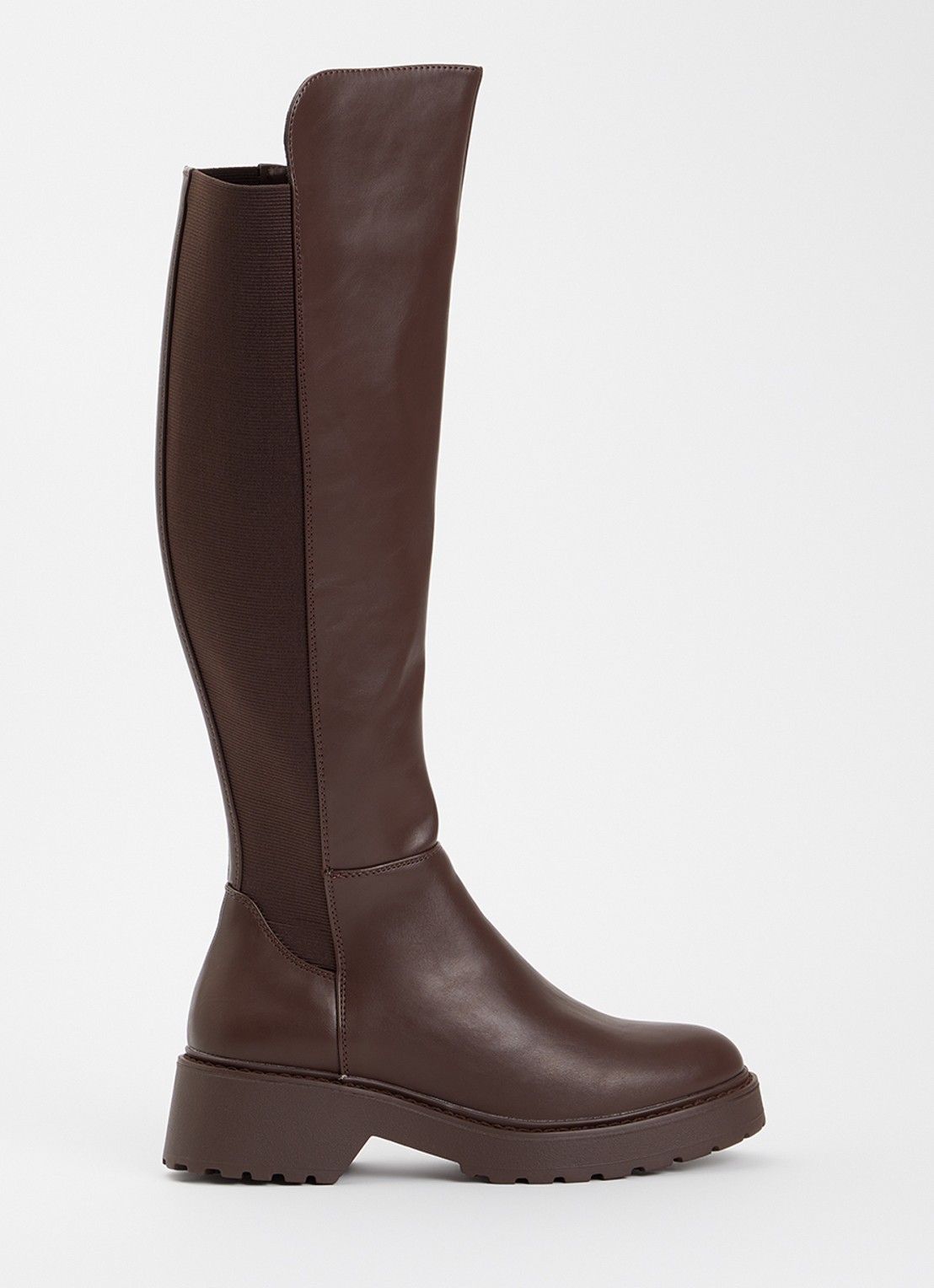 Steve Madden Callback laars - voorkant 3 chocoladebruin
