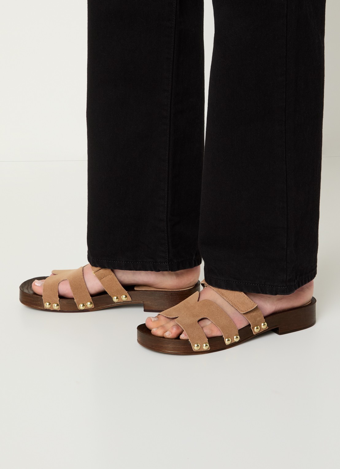 Steve Madden Canal sandaal van suède - voorkant 6 zand