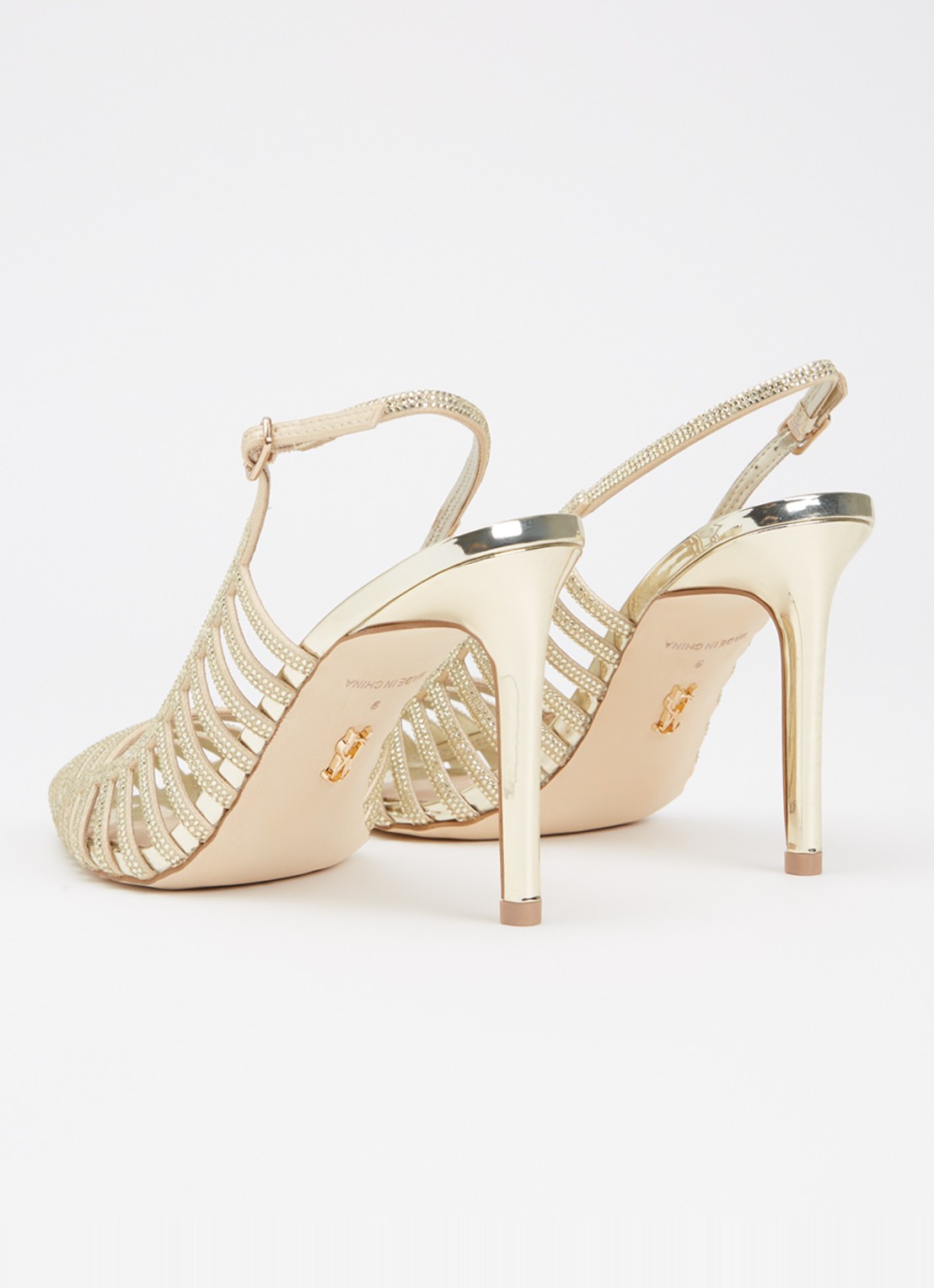 Steve Madden Carleigh pump met strass - achterkant 3 goud