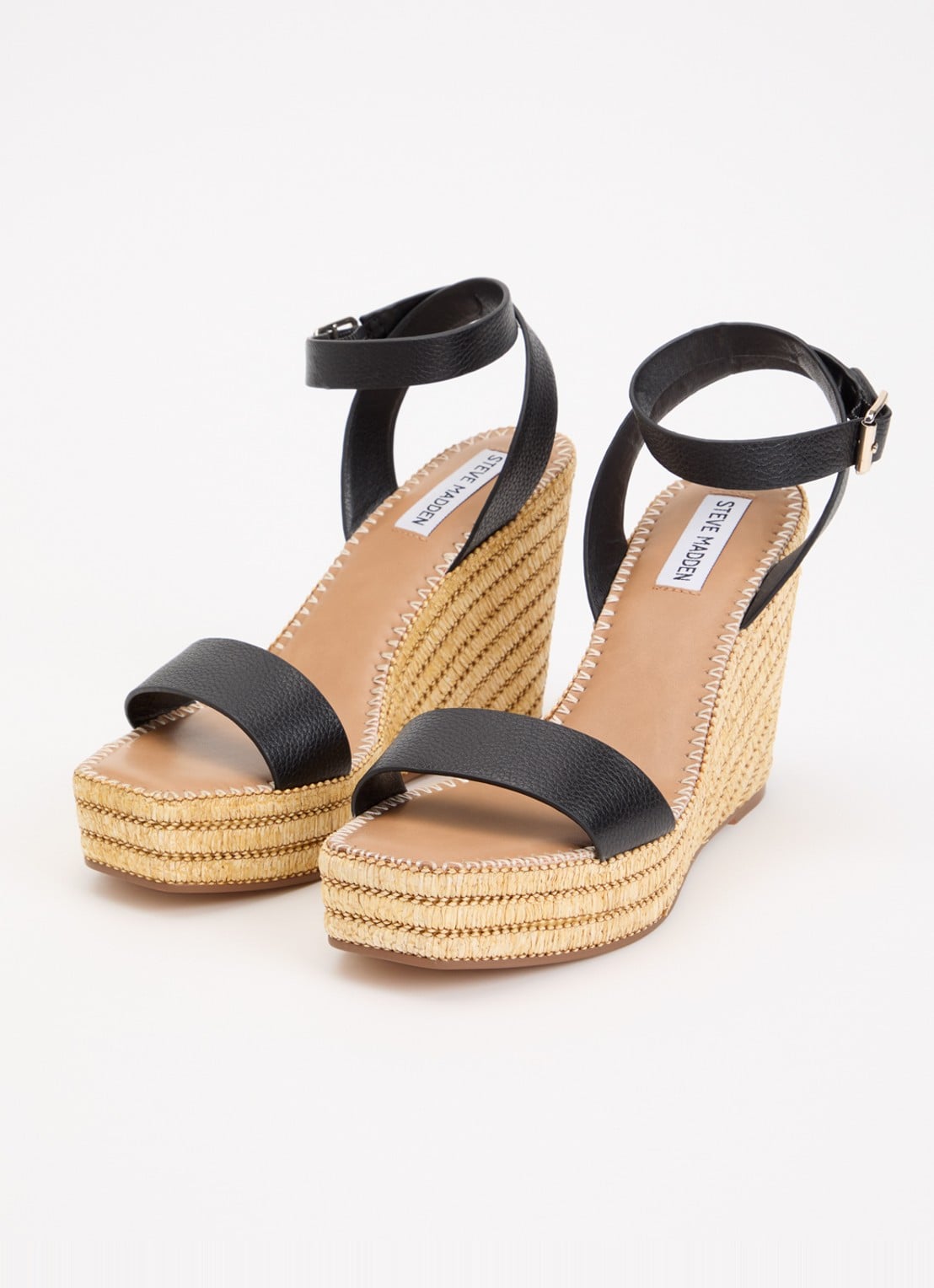 Steve Madden Cassie sleehak van leer - detail zwart
