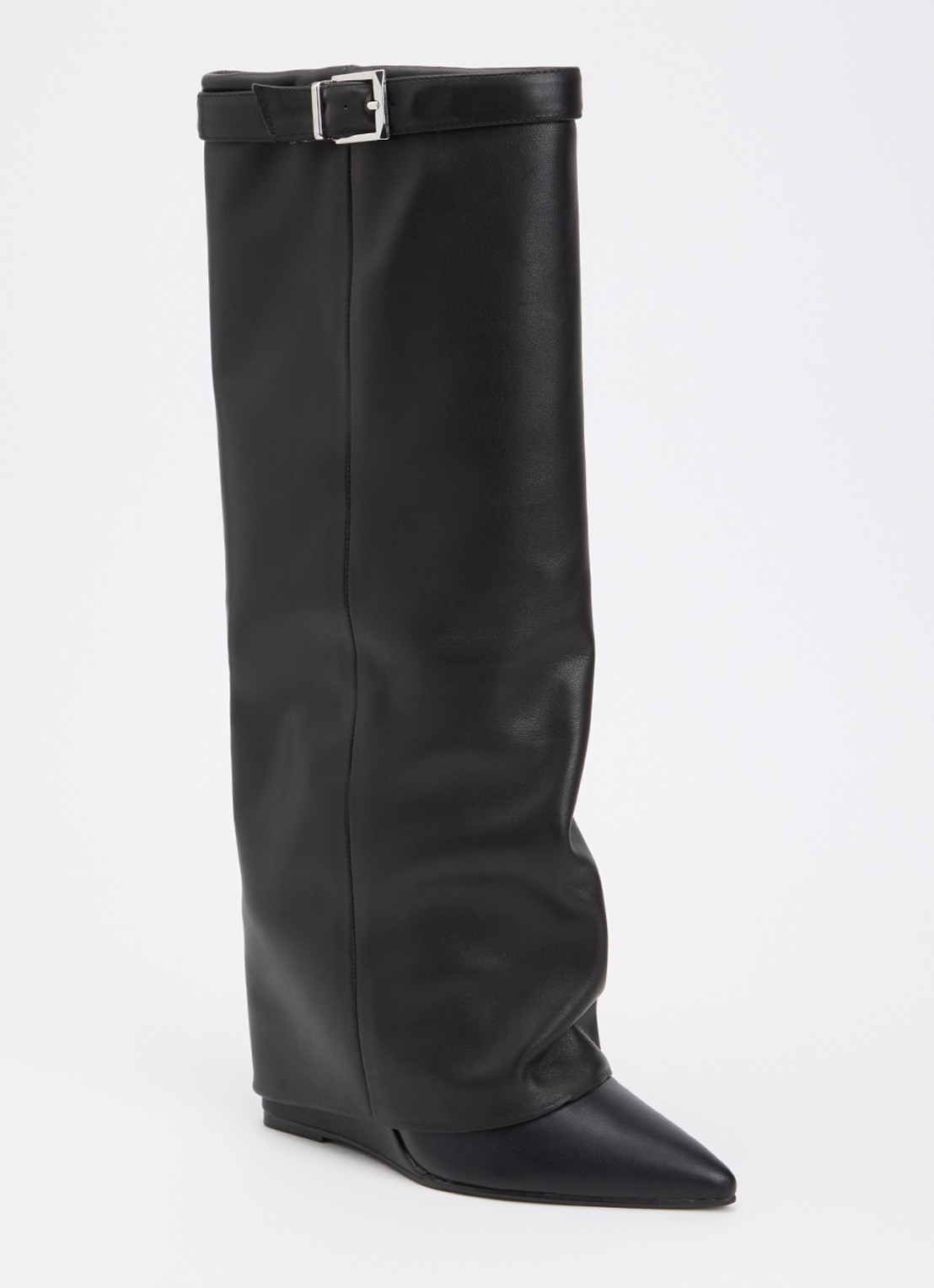 Steve Madden Corenne laars van leer - voorkant 4 zwart