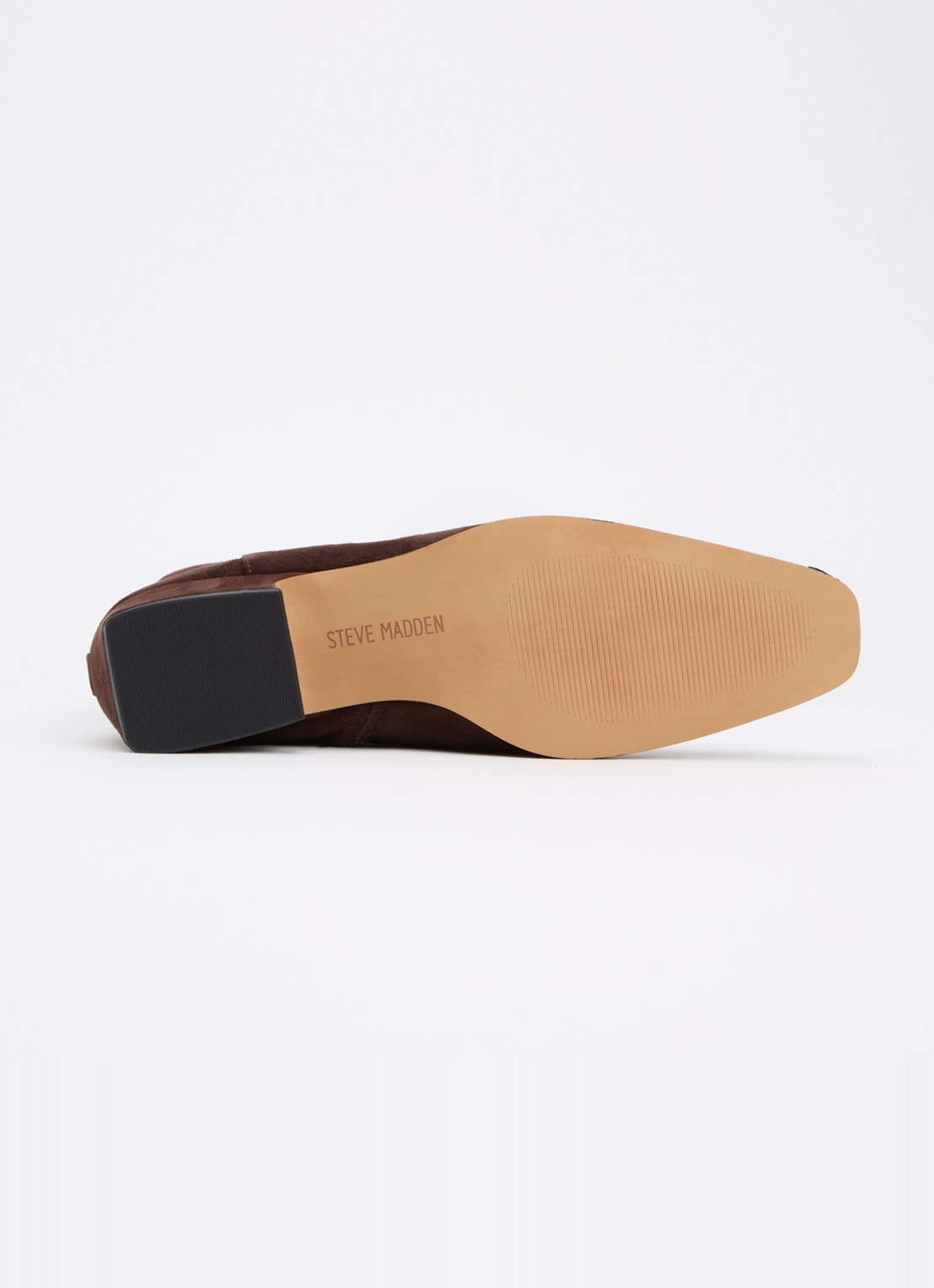 Steve Madden Dusty enkellaarsje van suède - detail 4 donkerbruin