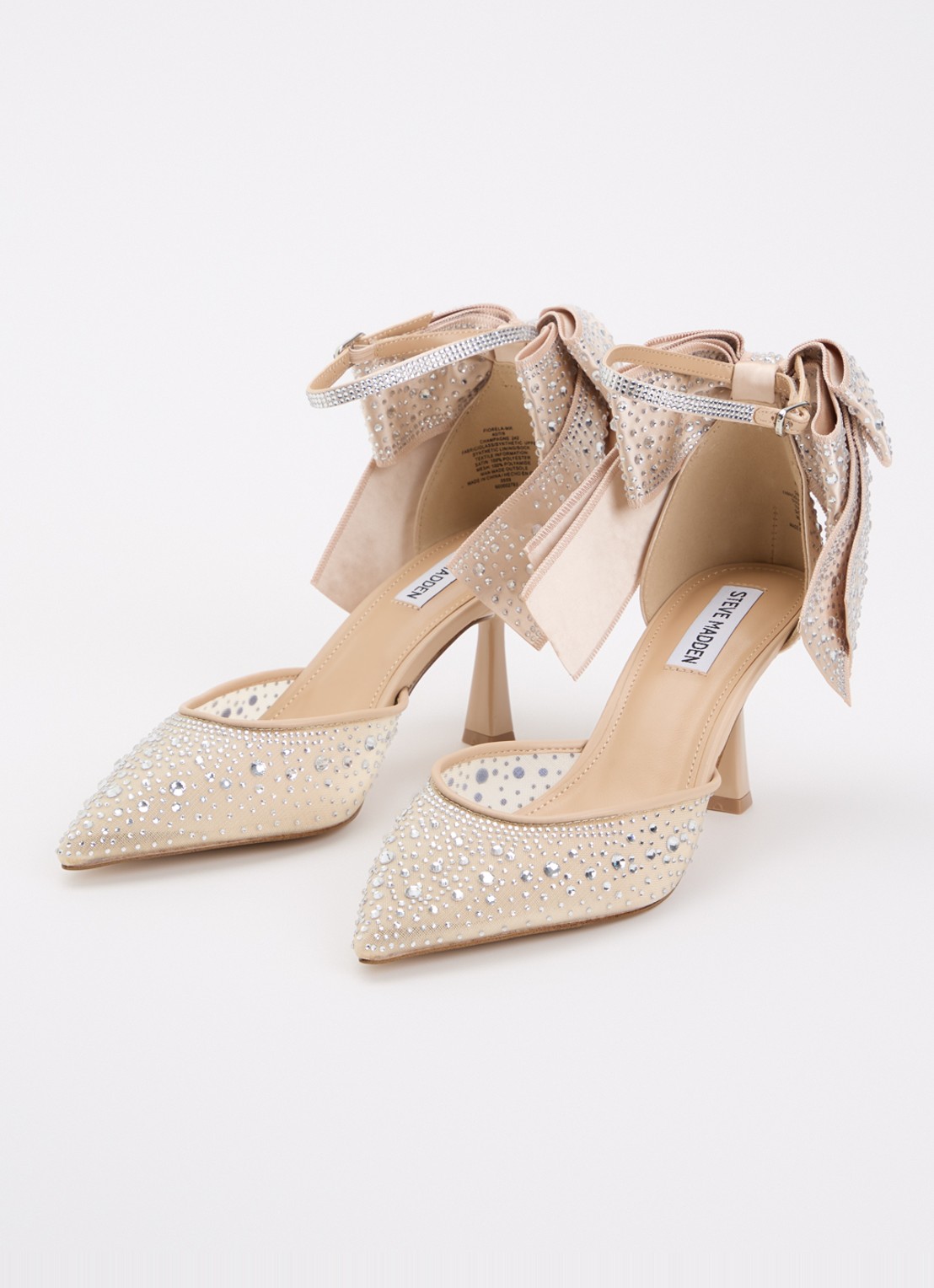 Steve Madden Fiorela-mr pump met strass en strikdetail - detail 3 beige