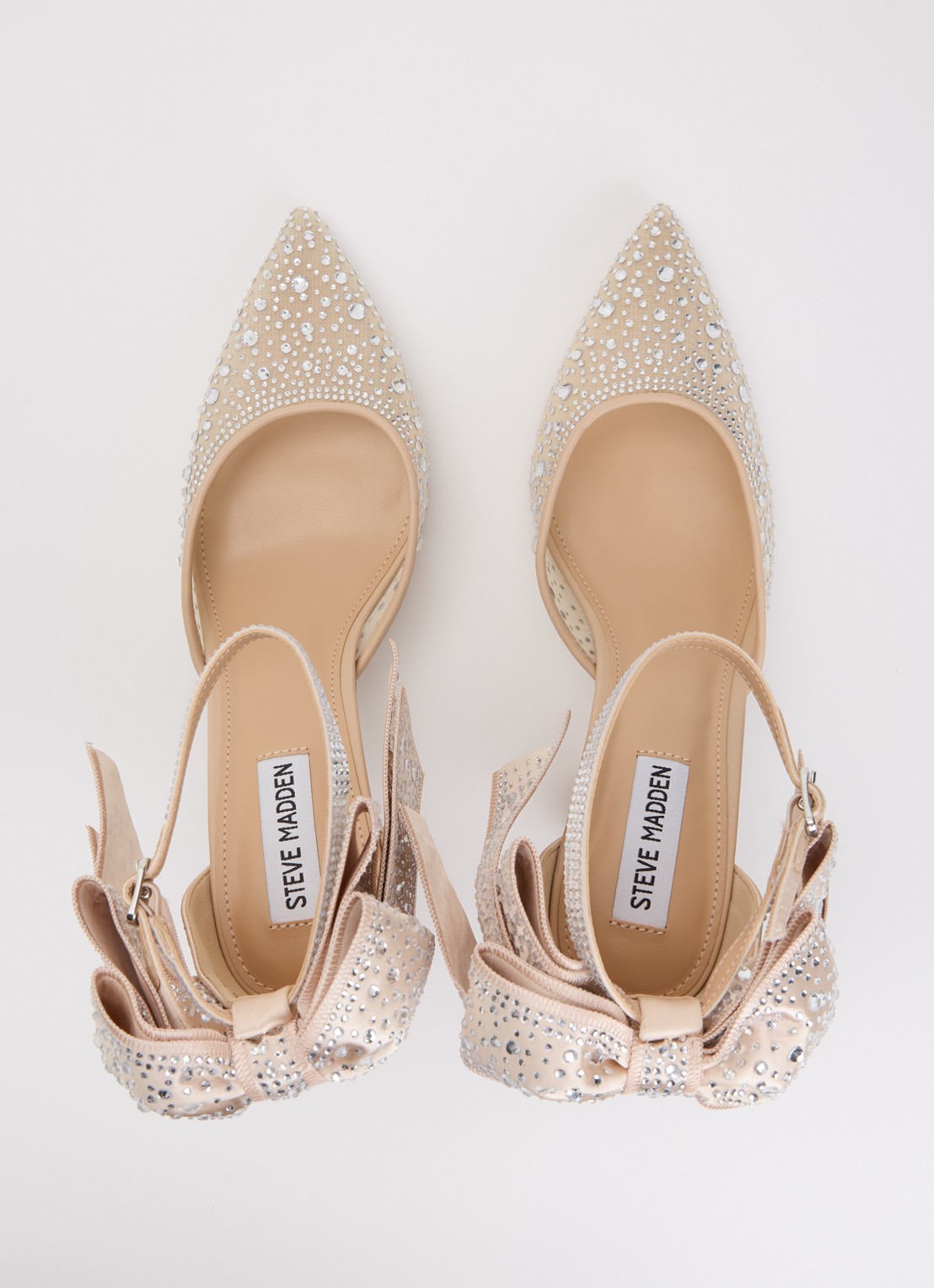 Steve Madden Fiorela-mr pump met strass en strikdetail - detail 4 beige