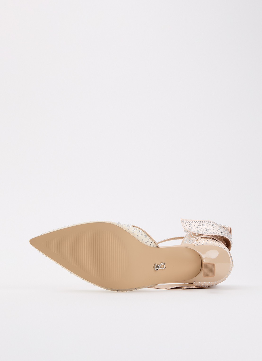 Steve Madden Fiorela-mr pump met strass en strikdetail - detail 5 beige