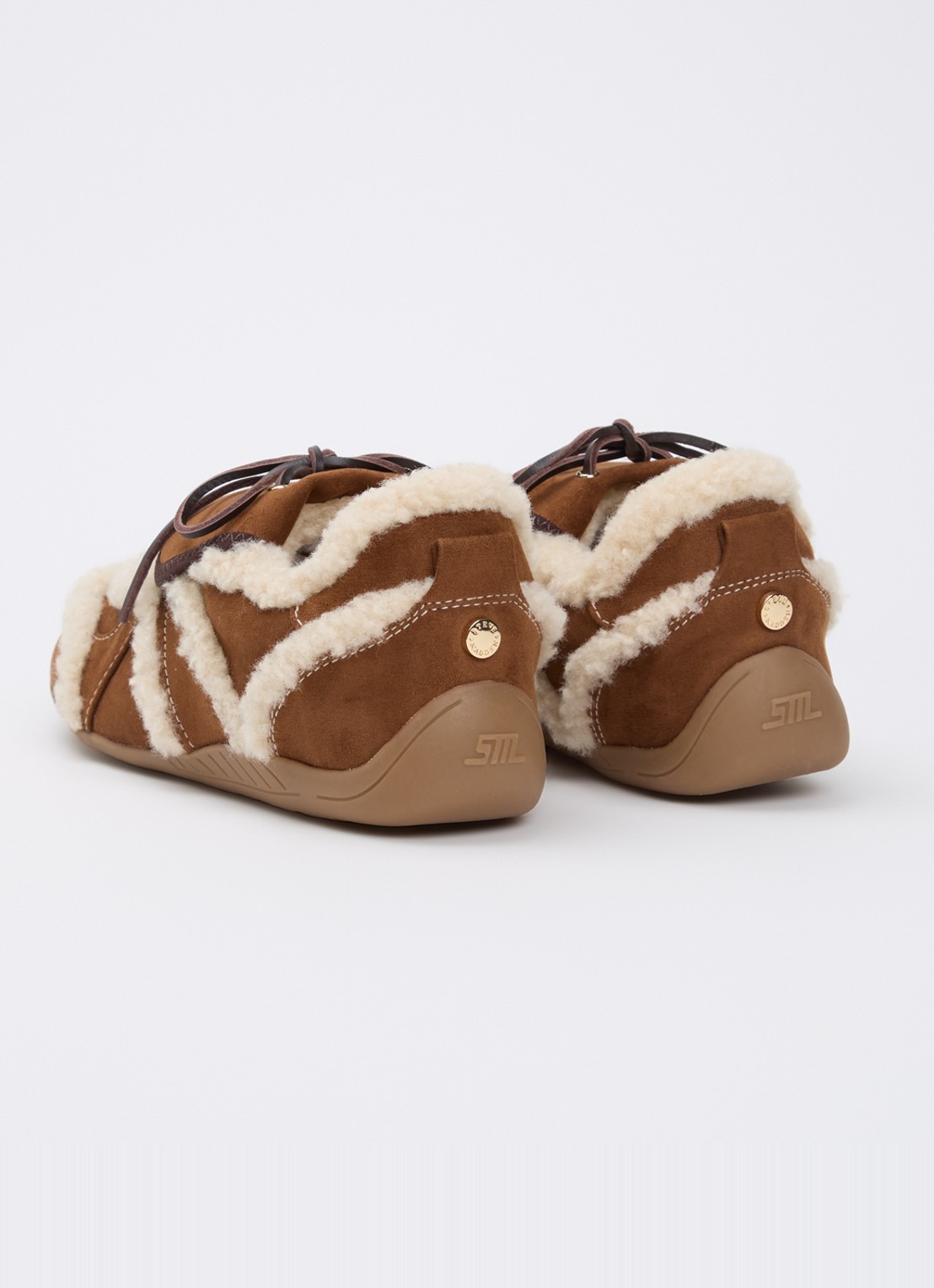 Steve Madden Freezone sneaker met details van imitatiebont - achterkant 6 bruin