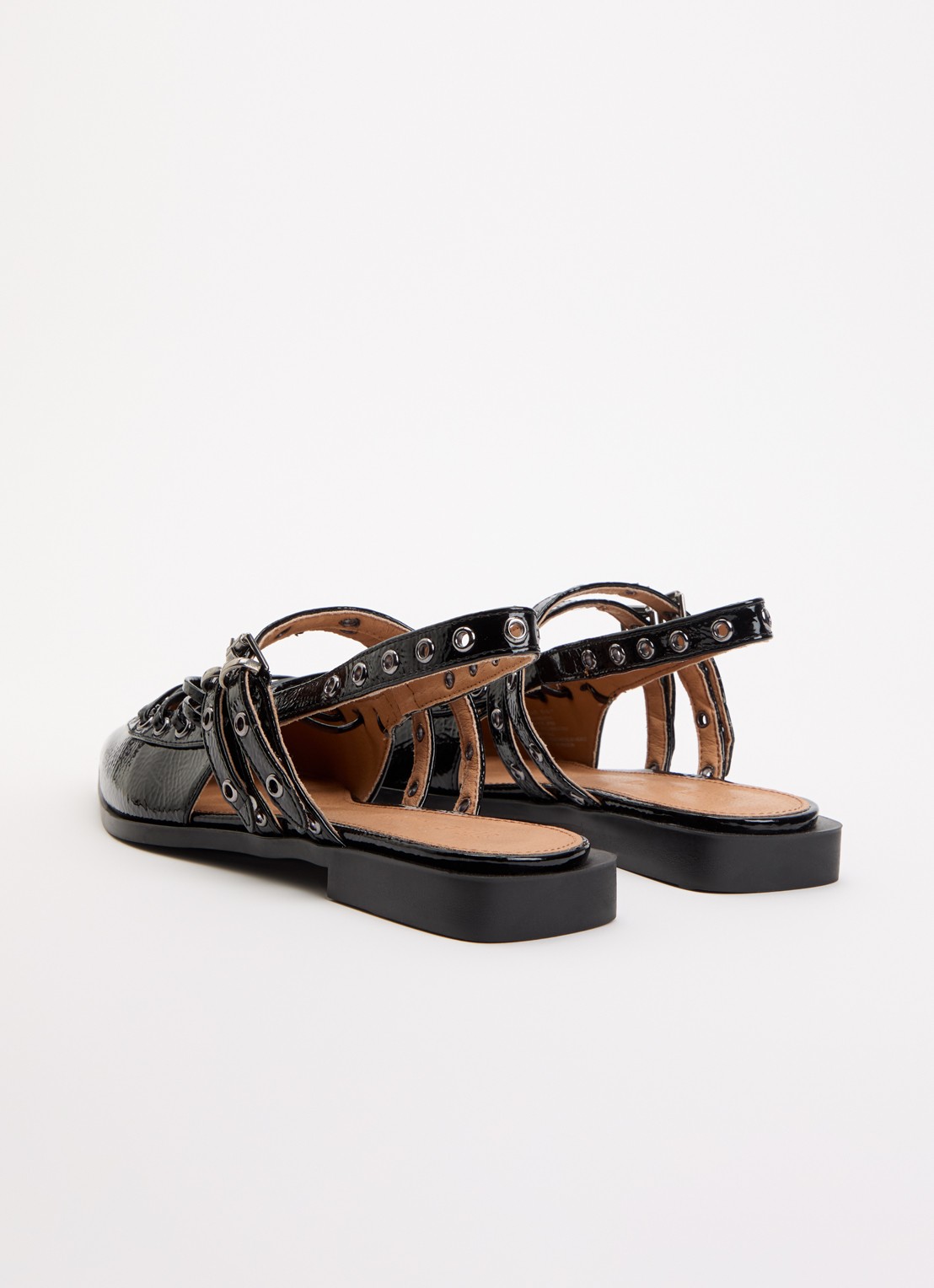 Steve Madden Galanti slingback met lakfinish - achterkant 4 zwart