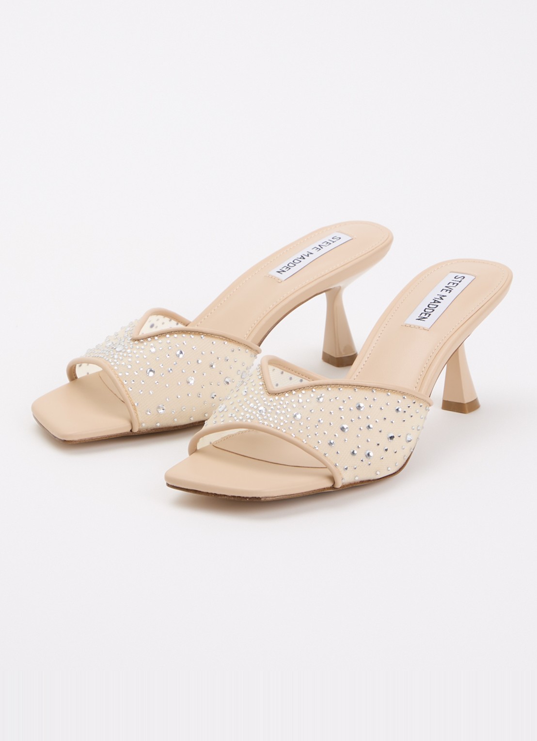 Steve Madden Ivie-mr muiltje met strass - detail 2 beige