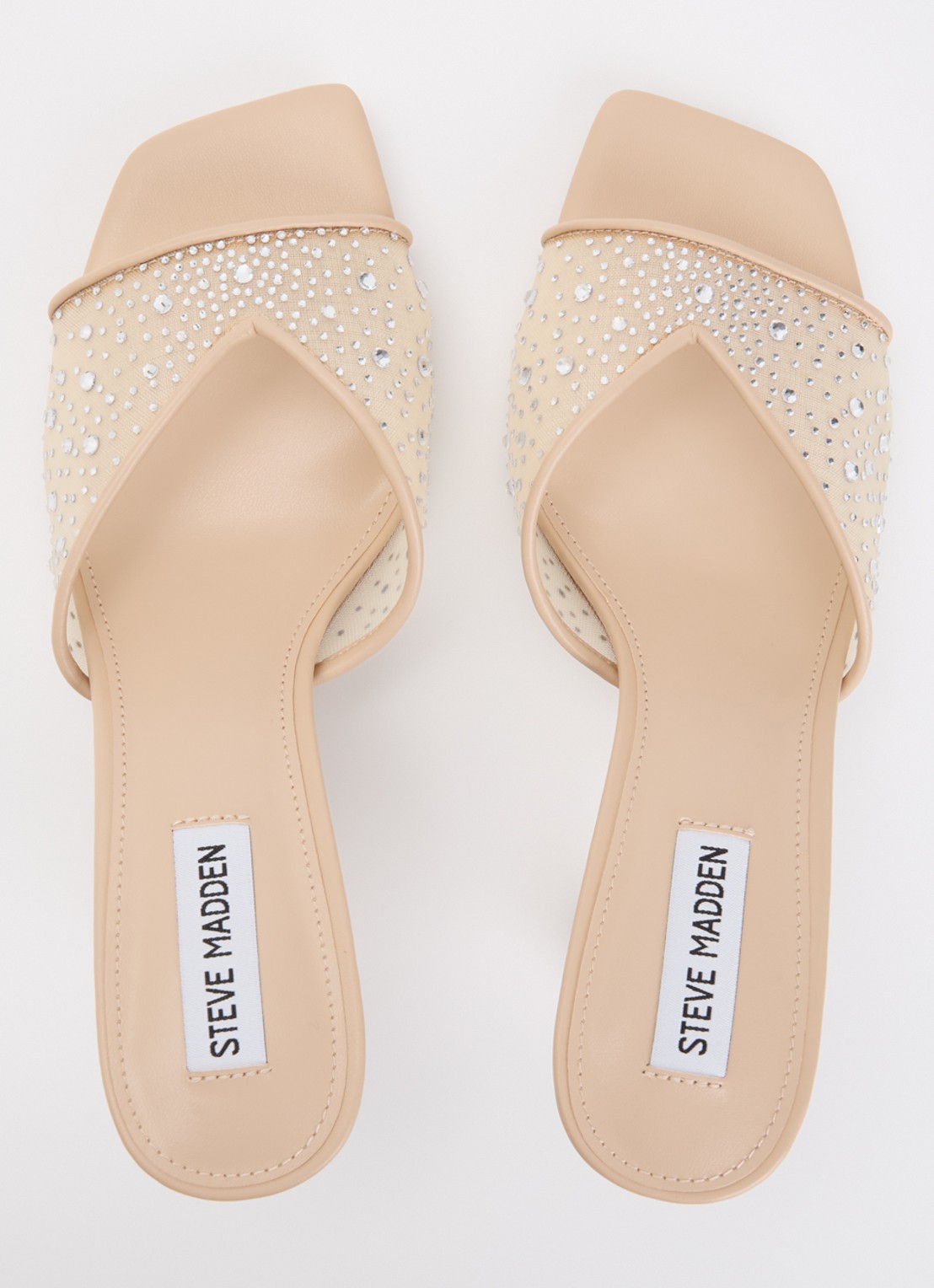 Steve Madden Ivie-mr muiltje met strass - detail 3 beige