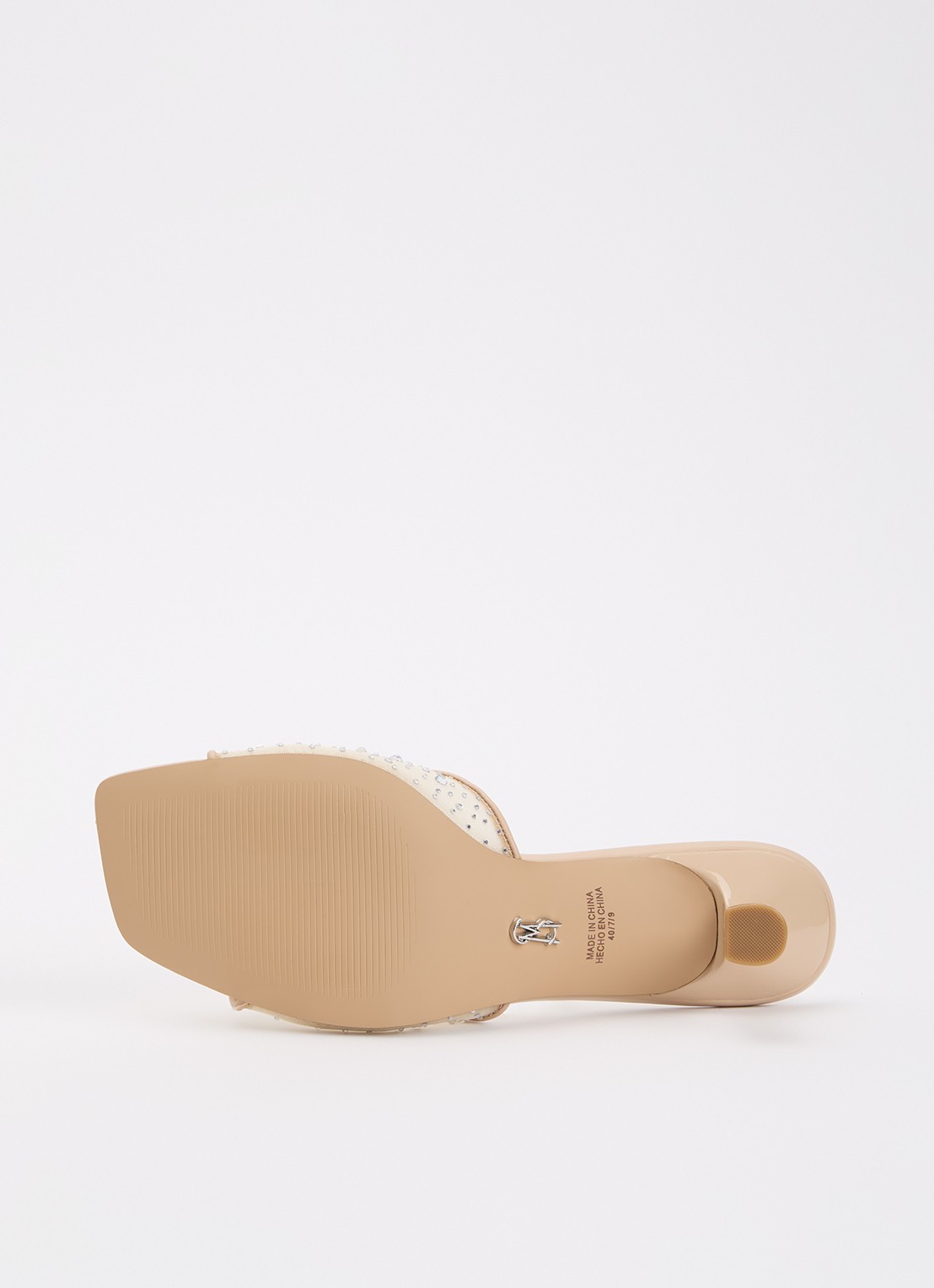 Steve Madden Ivie-mr muiltje met strass - detail 4 beige