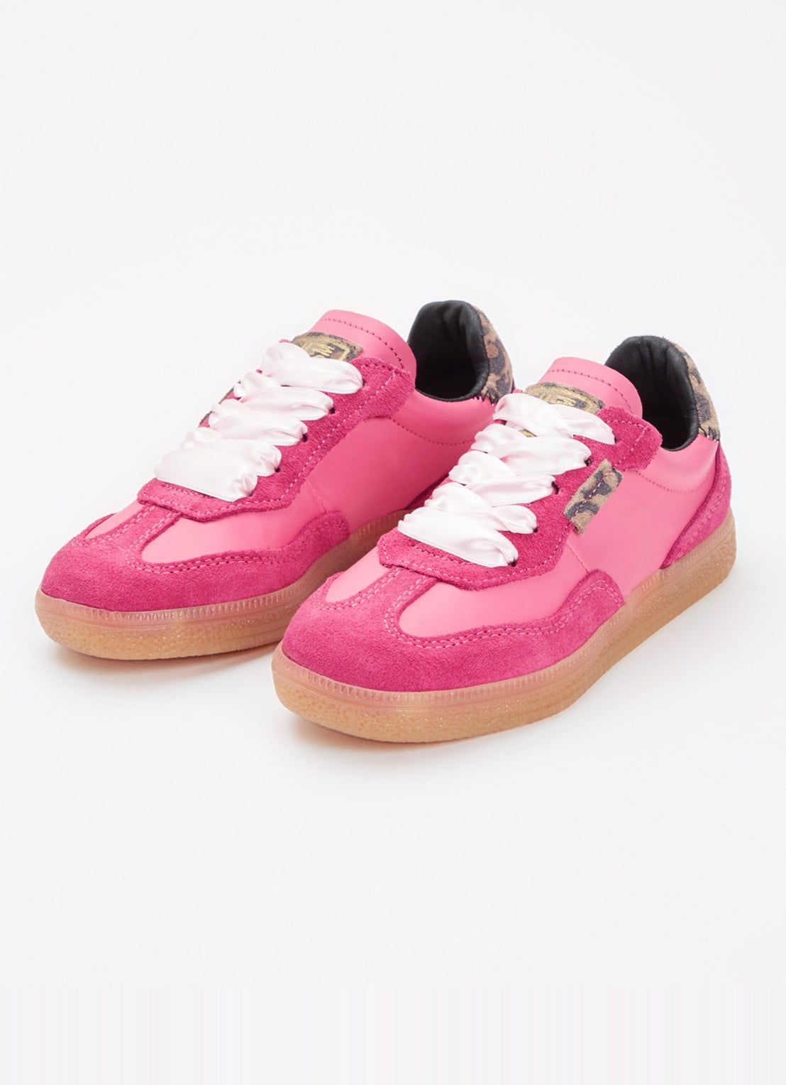 Steve Madden Jemporia-S sneaker met suède details - voorkant 3 roze