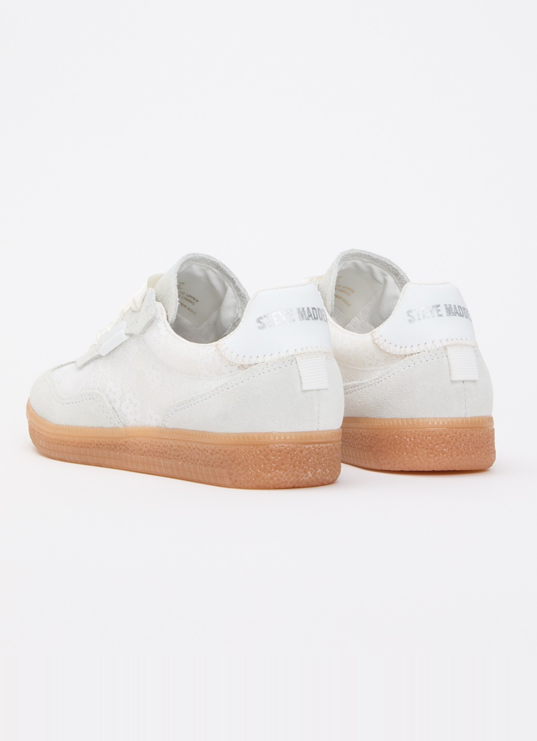 Steve Madden Jemporia sneaker met suède details - achterkant 4 wit