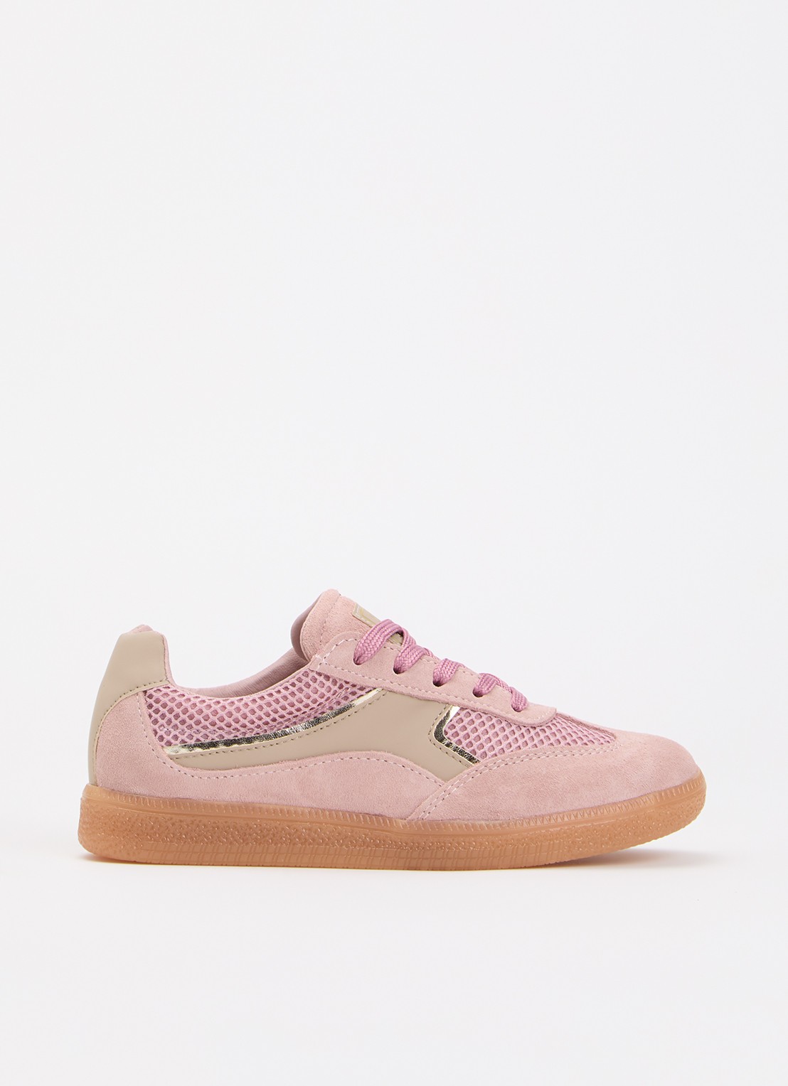 Steve Madden Jesma sneaker van suède - voorkant roze