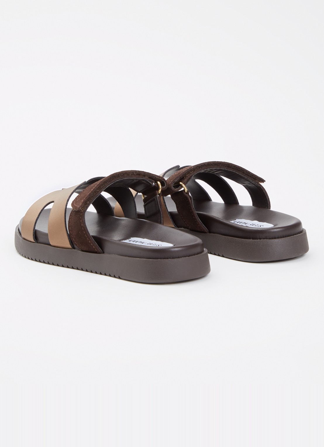 Steve Madden Jmissile sandaal met suède details - achterkant 3 brons