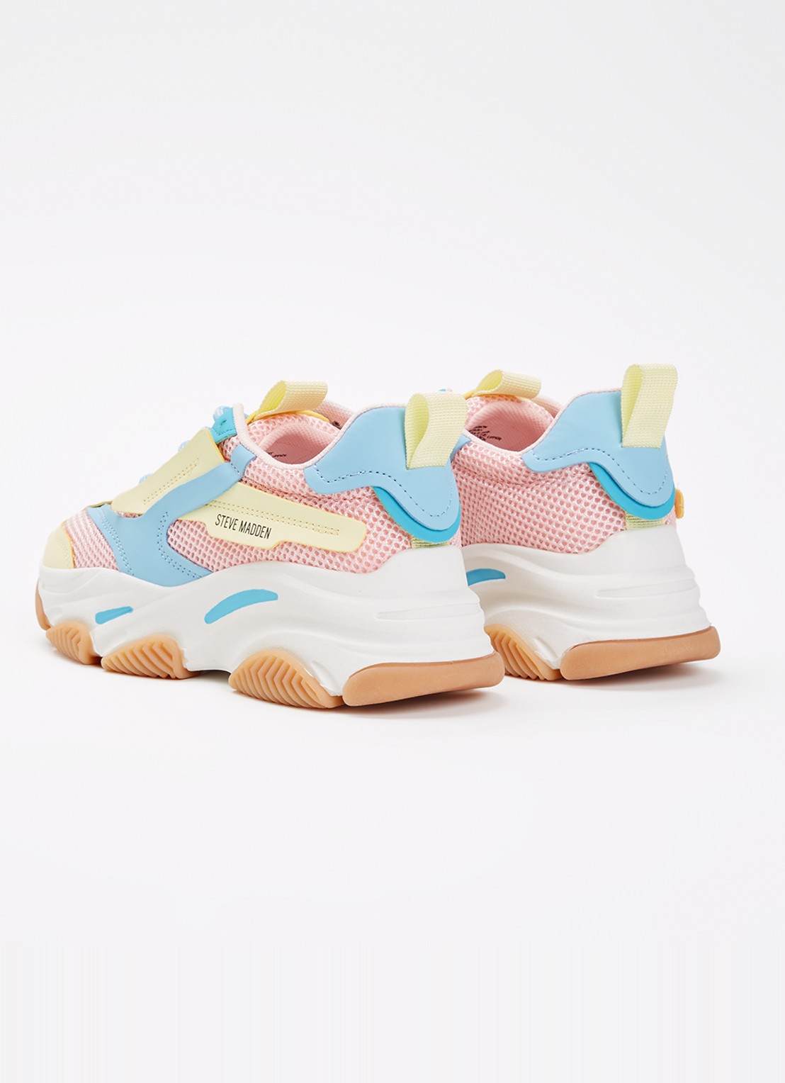 Steve Madden Jpossession sneaker met mesh detail - achterkant roze