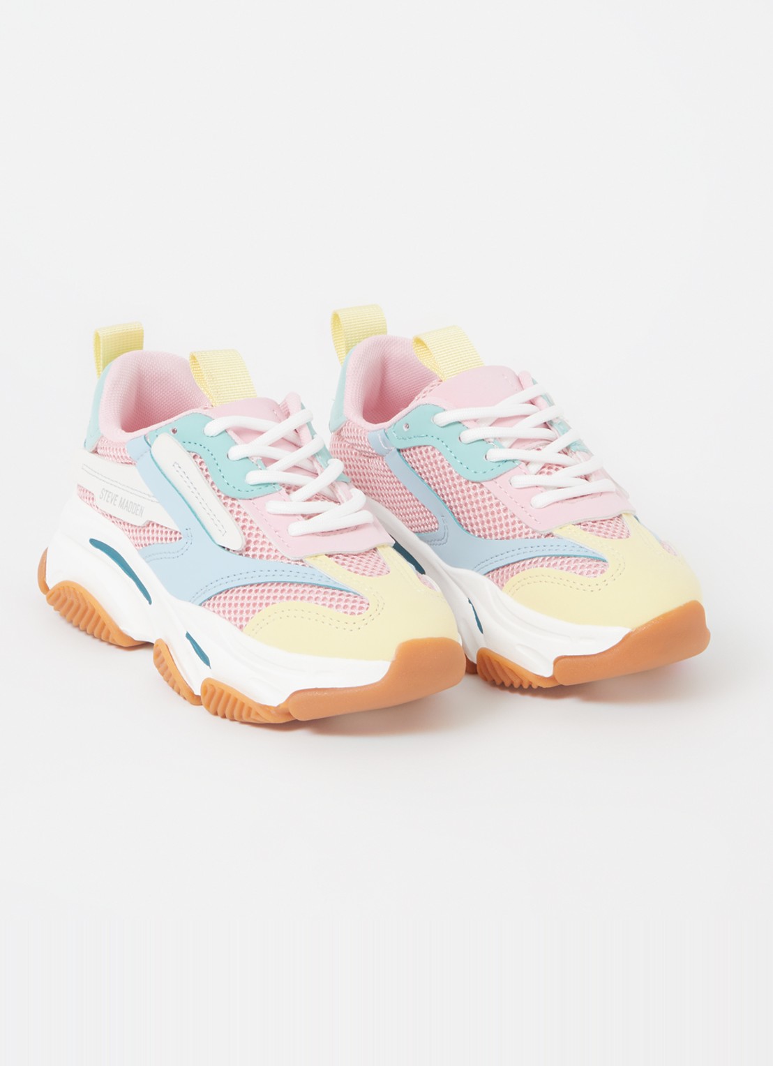 Steve Madden JPossession sneaker met mesh details - voorkant 2 roze